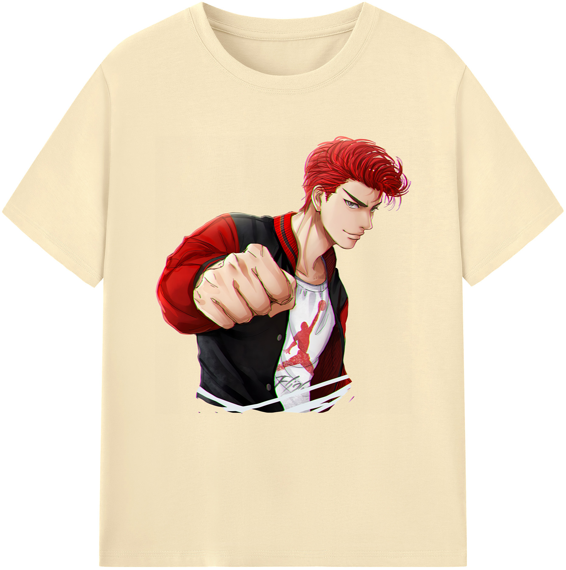 SLAM DUNK／スラムダンク 綿100％半袖Tシャツ（フロントプリント）