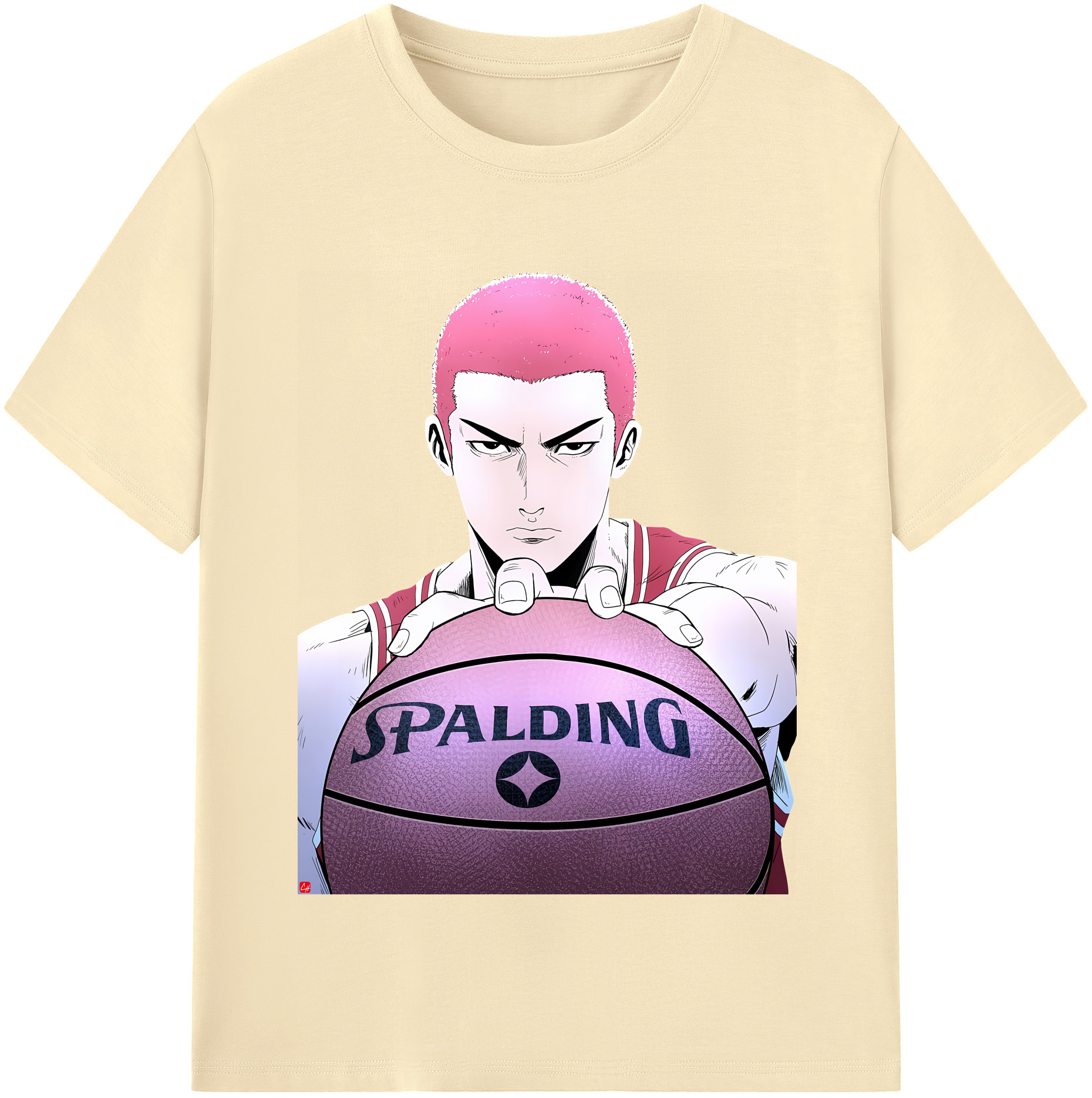 SLAM DUNK／スラムダンク 綿100％半袖Tシャツ（フロントプリント）