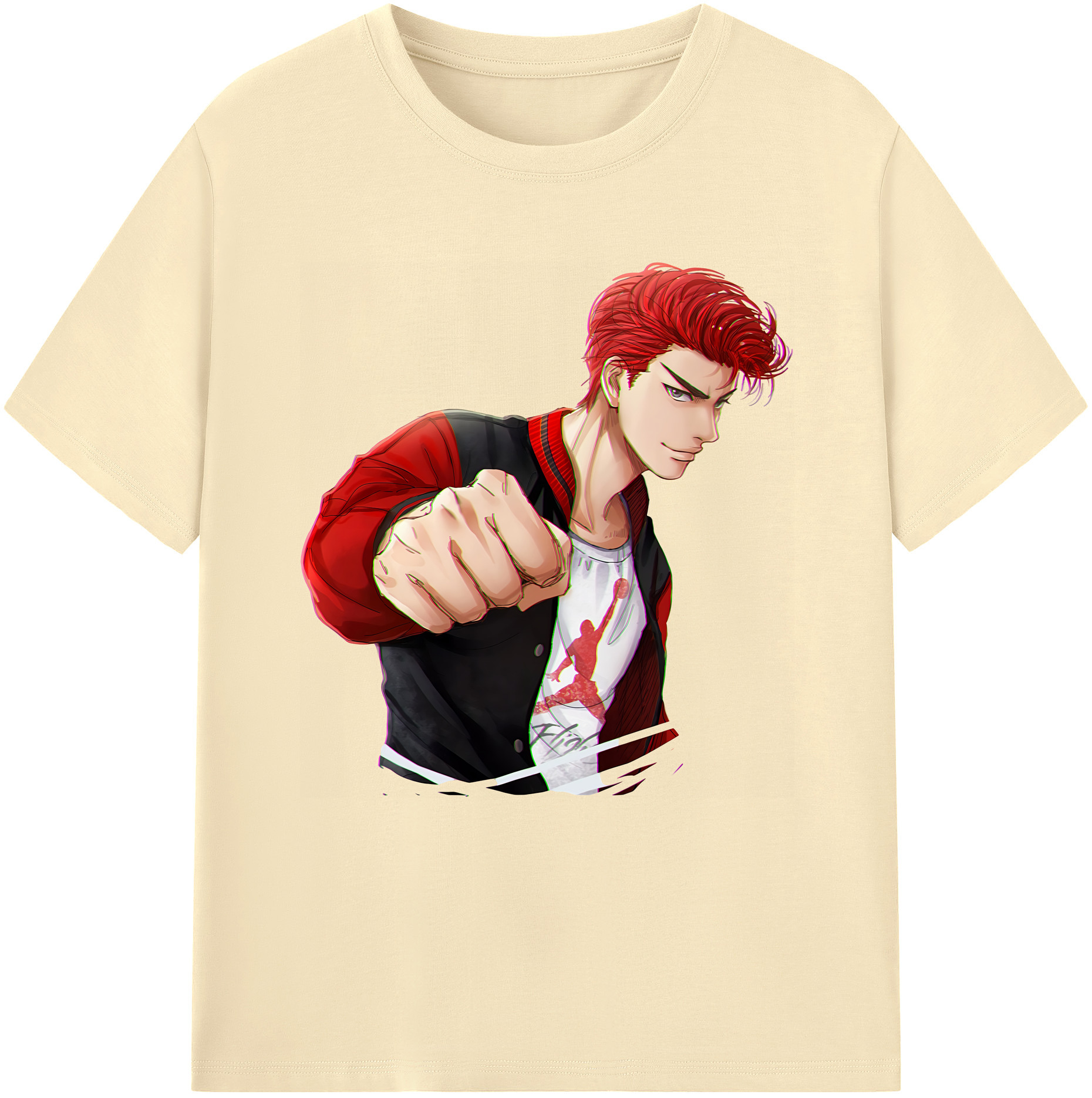 SLAM DUNK／スラムダンク 綿100％半袖Tシャツ（フロントプリント）
