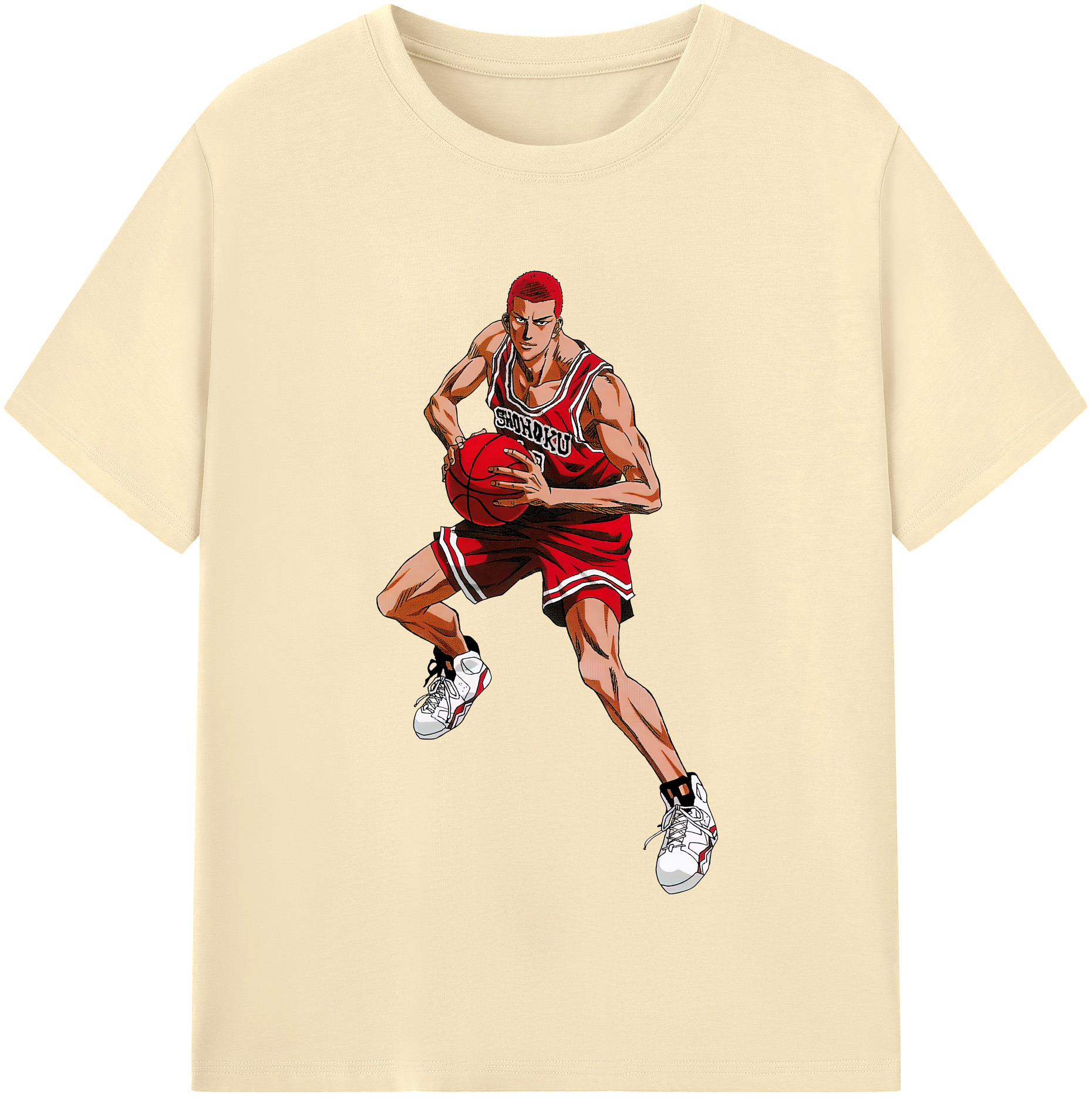 SLAM DUNK／スラムダンク 綿100％半袖Tシャツ（フロントプリント）