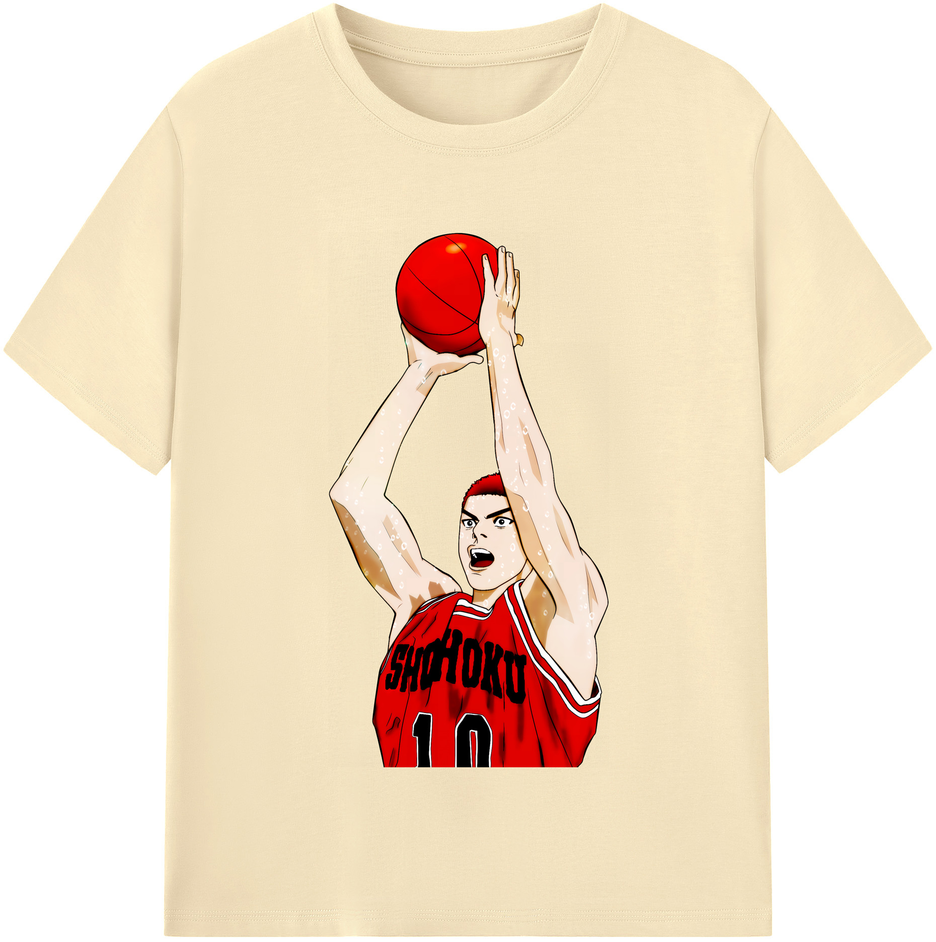 SLAM DUNK／スラムダンク 綿100％半袖Tシャツ（フロントプリント）