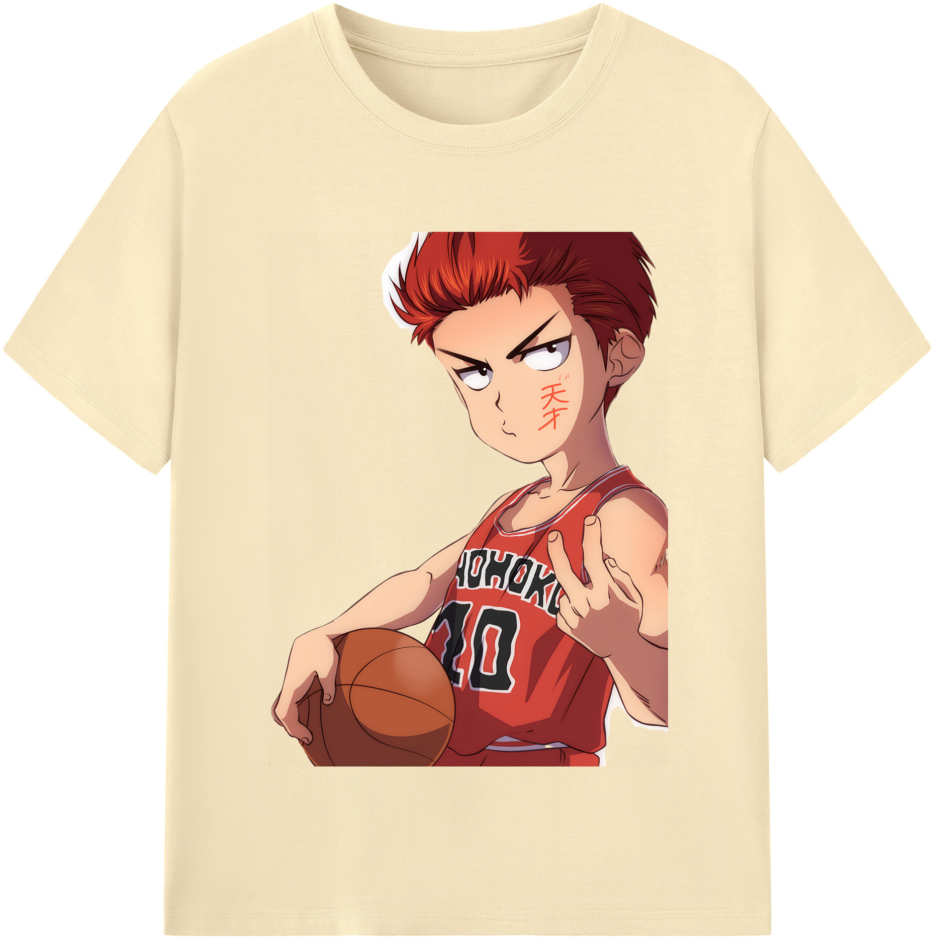 SLAM DUNK／スラムダンク 綿100％半袖Tシャツ（フロントプリント）
