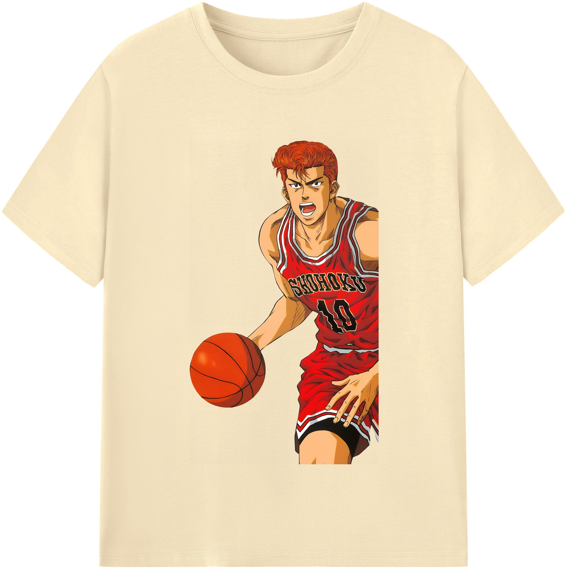 SLAM DUNK／スラムダンク 綿100％半袖Tシャツ（フロントプリント）