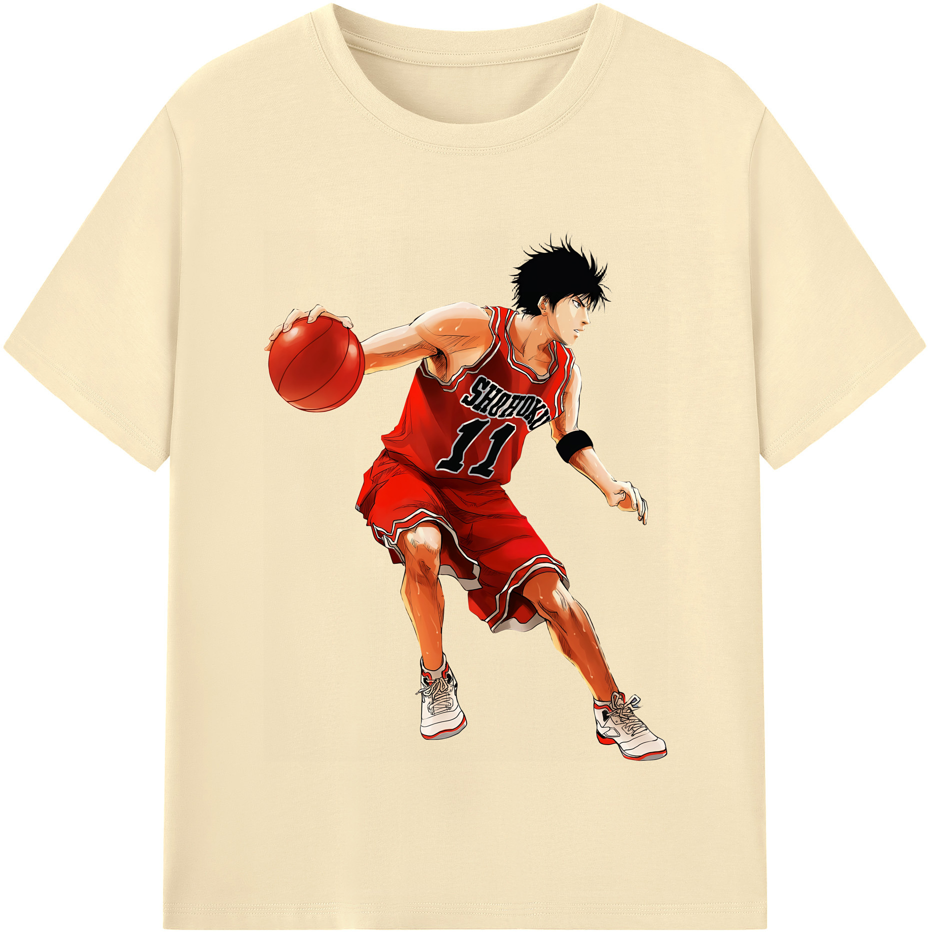 SLAM DUNK／スラムダンク 綿100％半袖Tシャツ（フロントプリント）