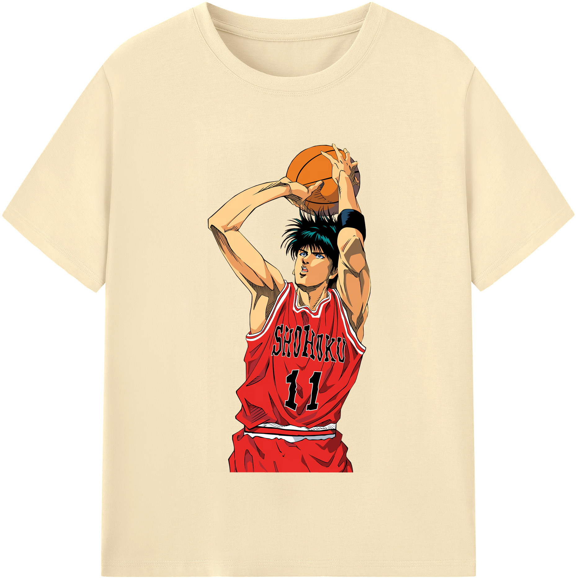 SLAM DUNK／スラムダンク 綿100％半袖Tシャツ（フロントプリント）