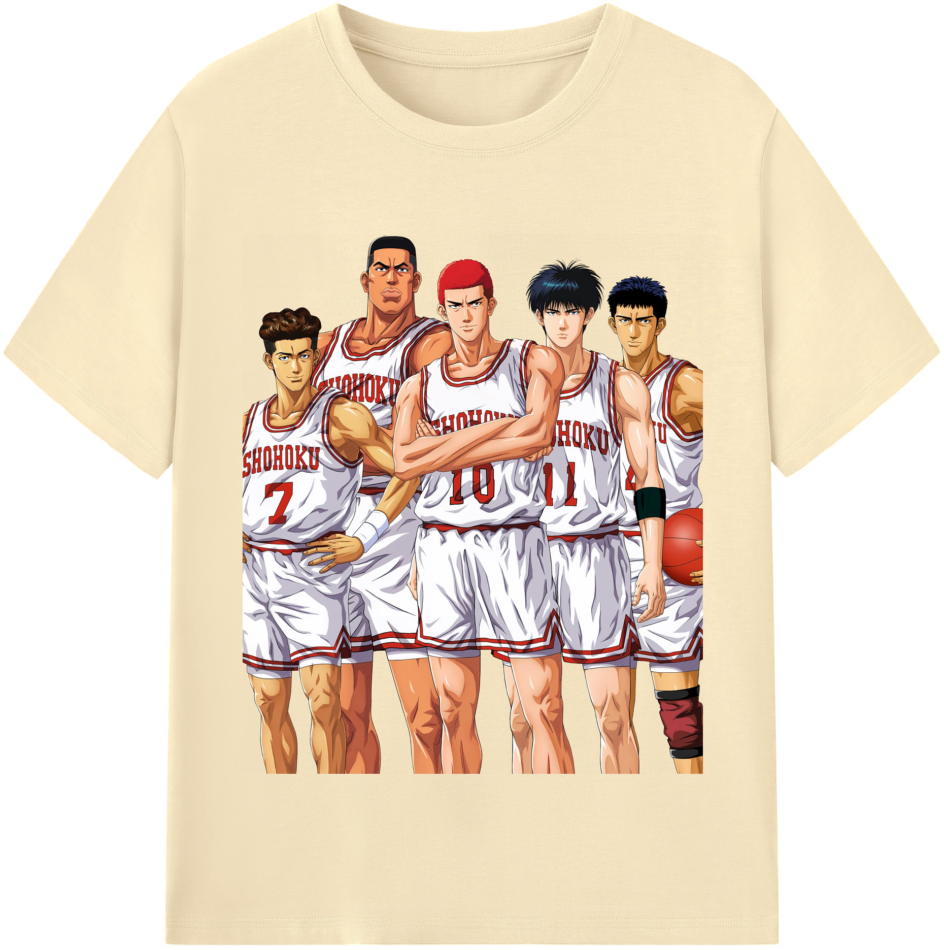 SLAM DUNK／スラムダンク 綿100％半袖Tシャツ（フロントプリント）