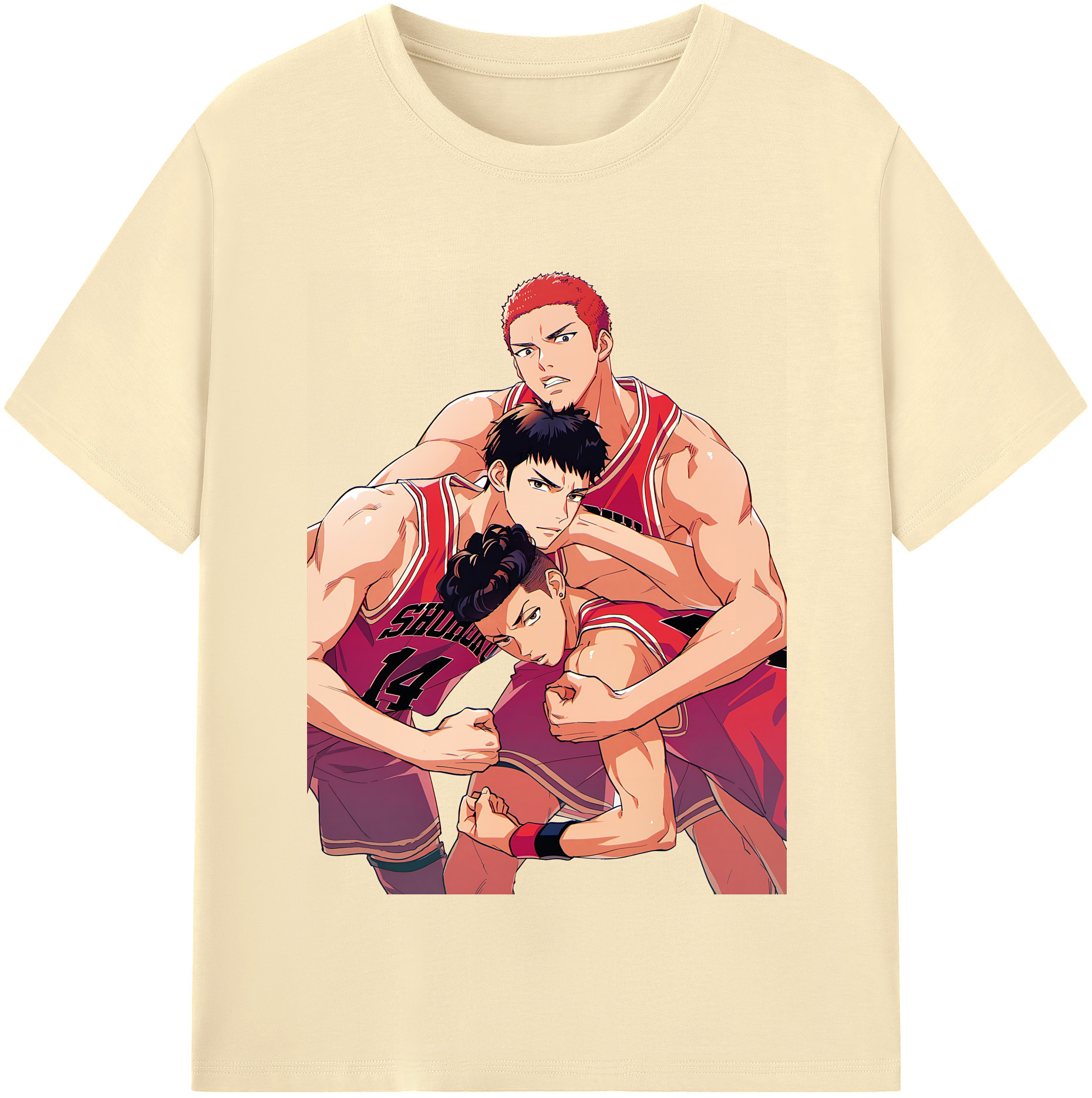 SLAM DUNK／スラムダンク 綿100％半袖Tシャツ（フロントプリント）
