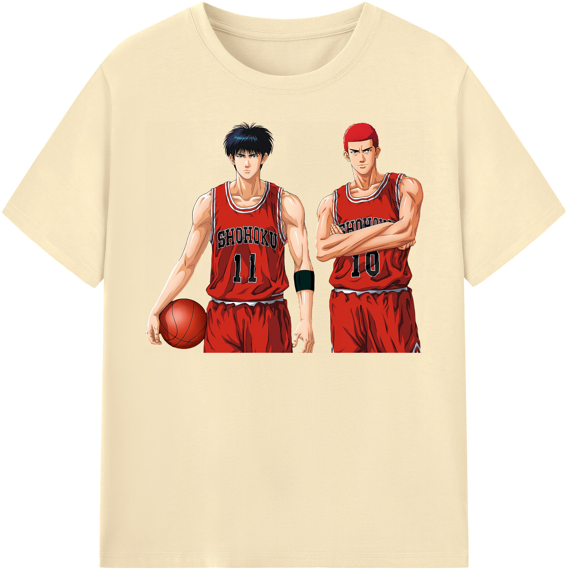 SLAM DUNK／スラムダンク 綿100％半袖Tシャツ（フロントプリント）