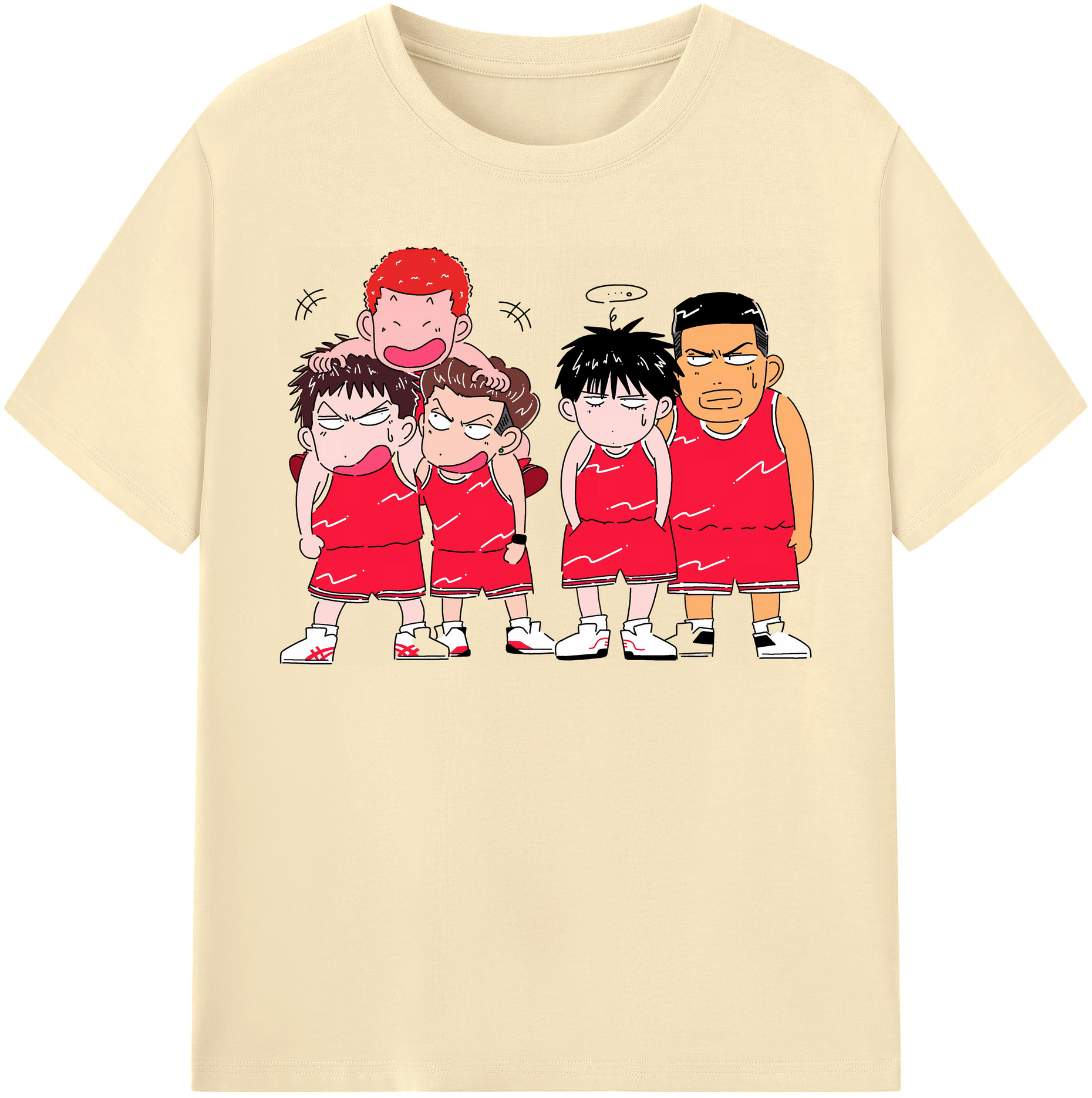 SLAM DUNK／スラムダンク 綿100％半袖Tシャツ（フロントプリント）