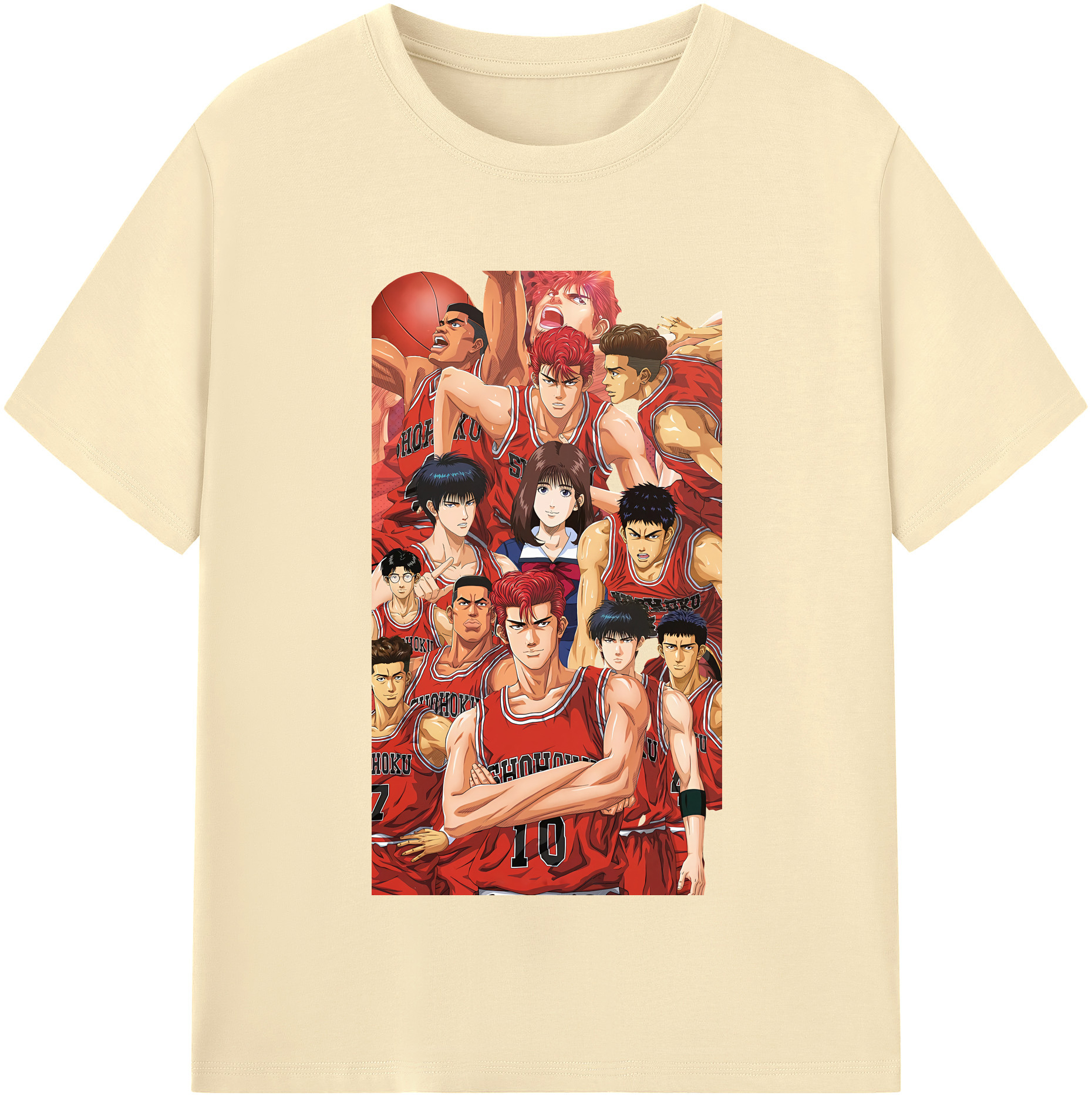 SLAM DUNK／スラムダンク 綿100％半袖Tシャツ（フロントプリント）