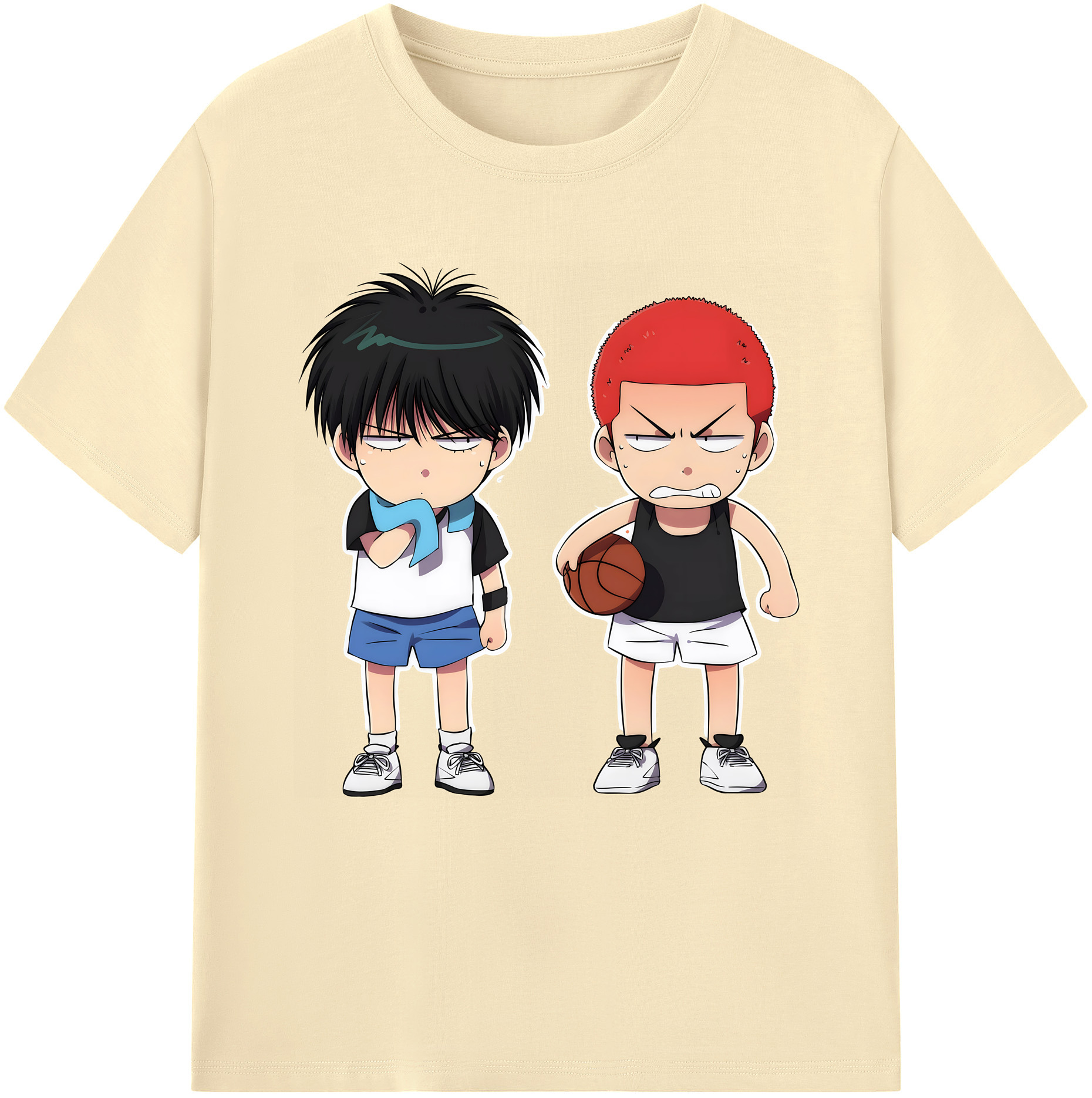 SLAM DUNK／スラムダンク 綿100％半袖Tシャツ（フロントプリント）