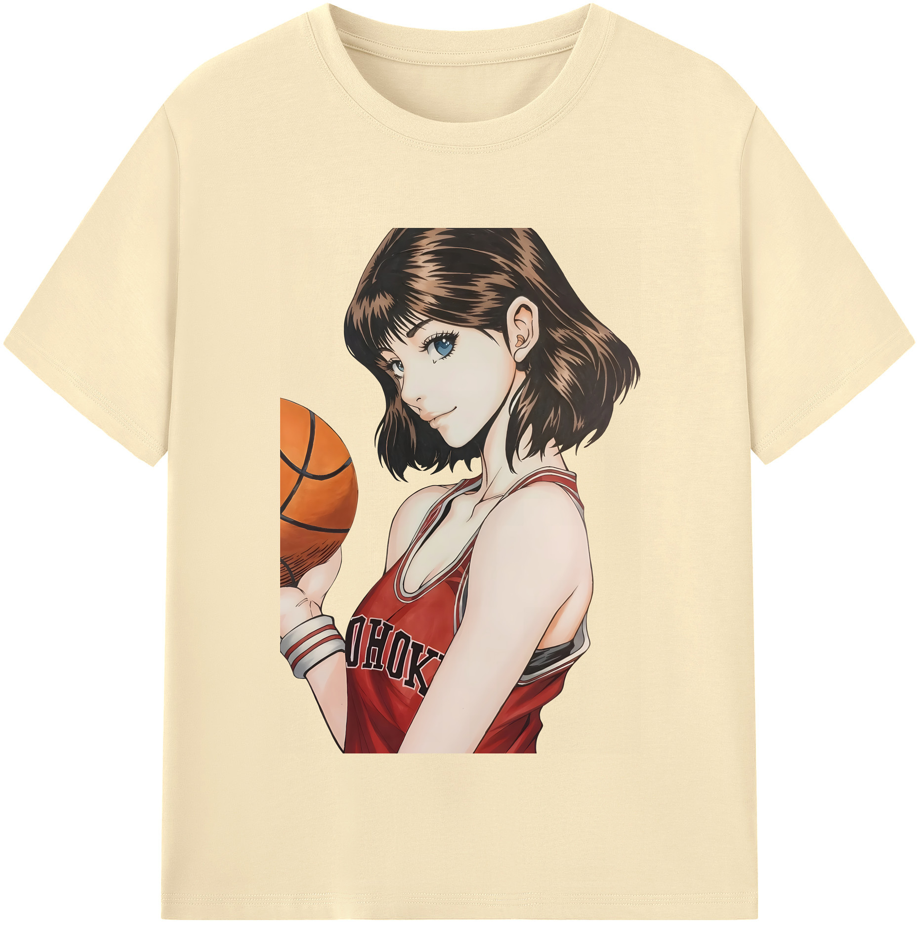 SLAM DUNK／スラムダンク 綿100％半袖Tシャツ（フロントプリント）