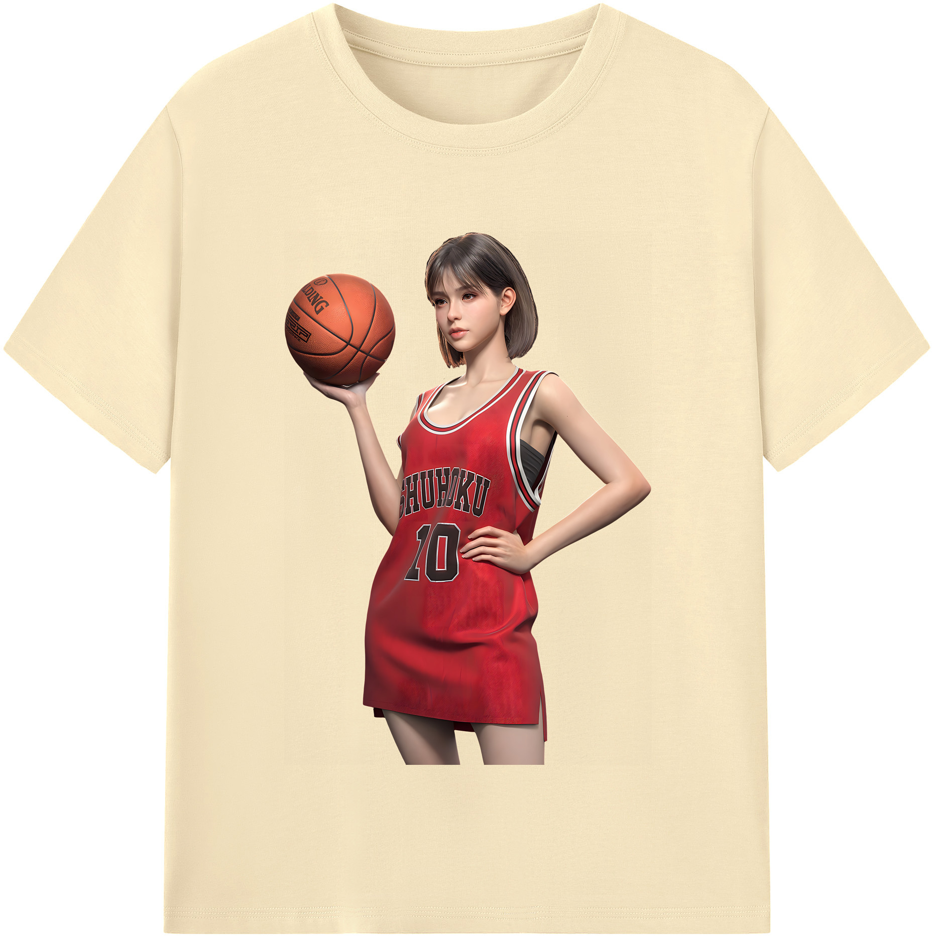 SLAM DUNK／スラムダンク 綿100％半袖Tシャツ（フロントプリント）