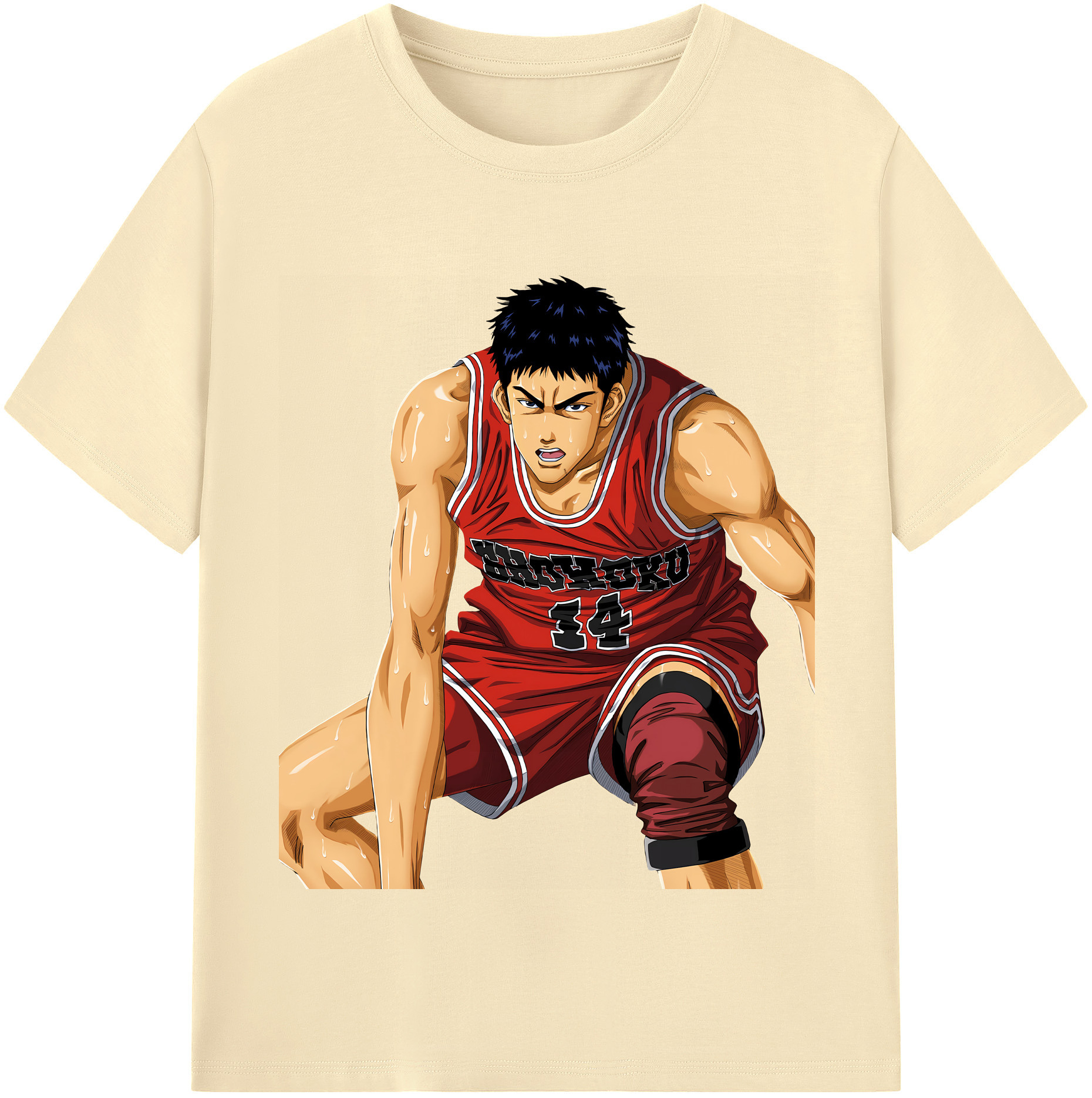 SLAM DUNK／スラムダンク 綿100％半袖Tシャツ（フロントプリント）