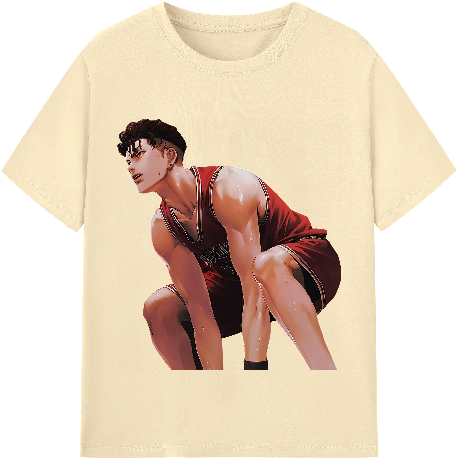 SLAM DUNK／スラムダンク 綿100％半袖Tシャツ（フロントプリント）