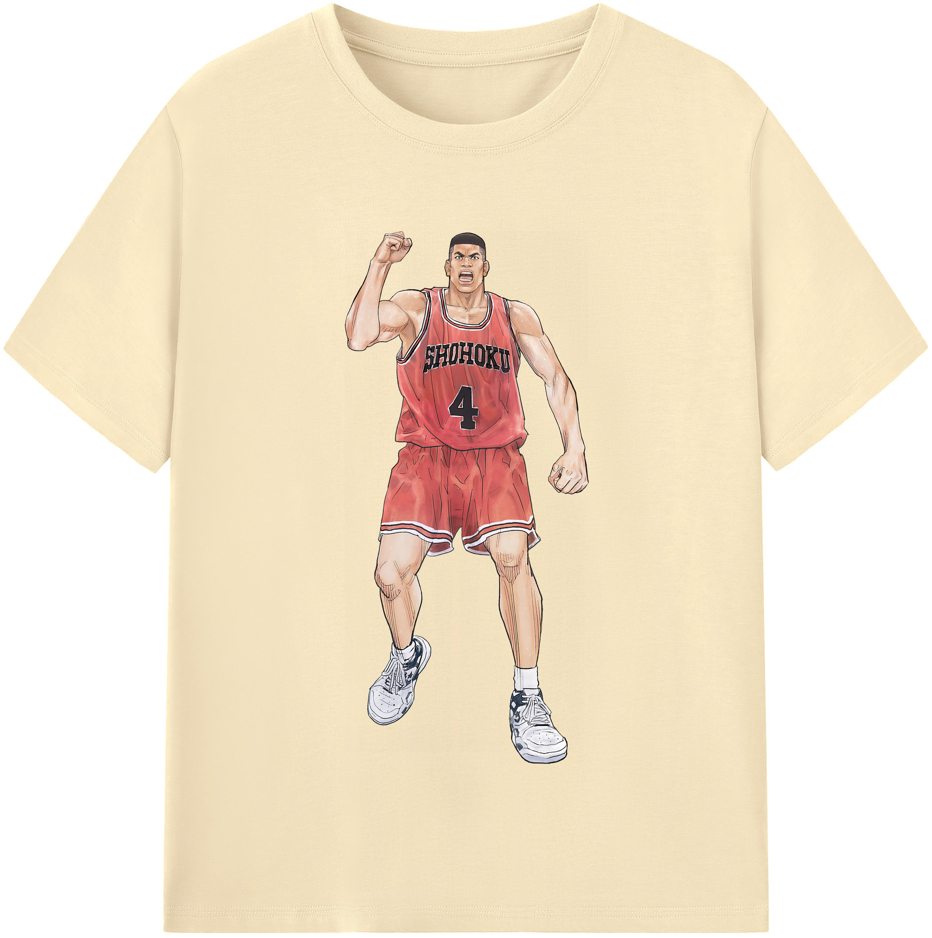 SLAM DUNK／スラムダンク 綿100％半袖Tシャツ（フロントプリント）