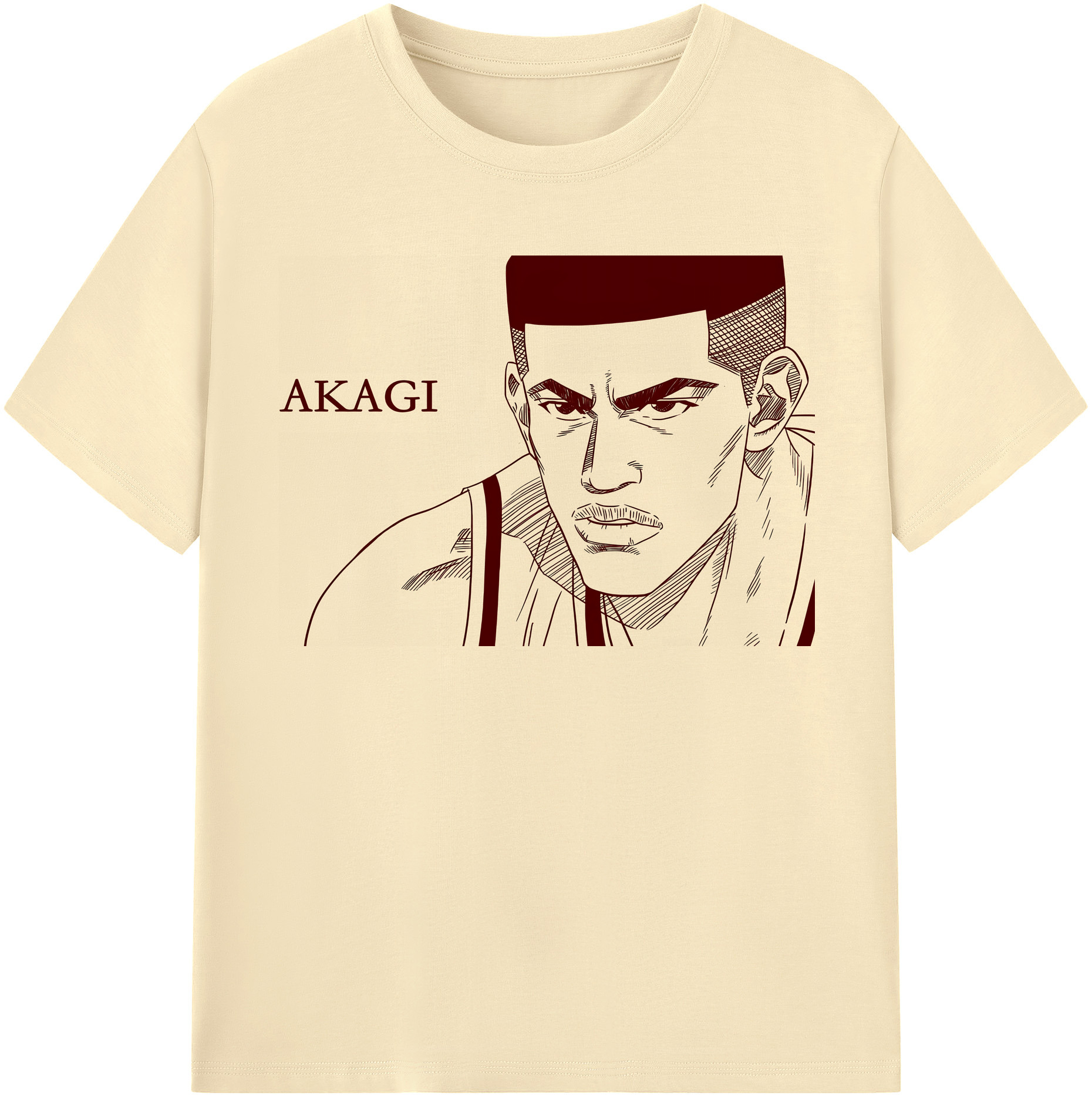 SLAM DUNK／スラムダンク 綿100％半袖Tシャツ（フロントプリント）