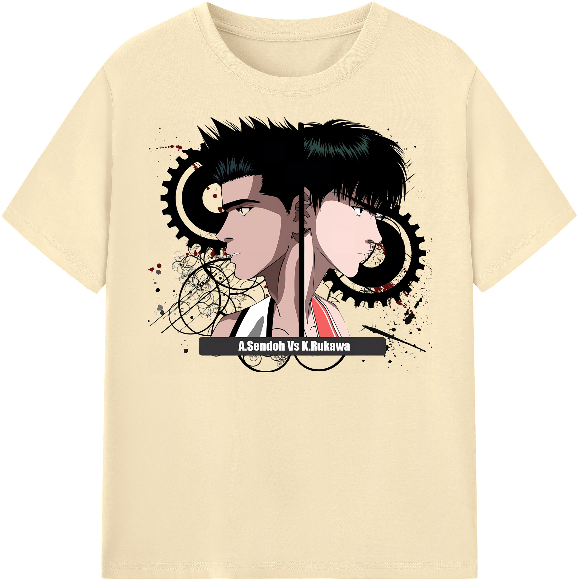 SLAM DUNK／スラムダンク 綿100％半袖Tシャツ（フロントプリント）