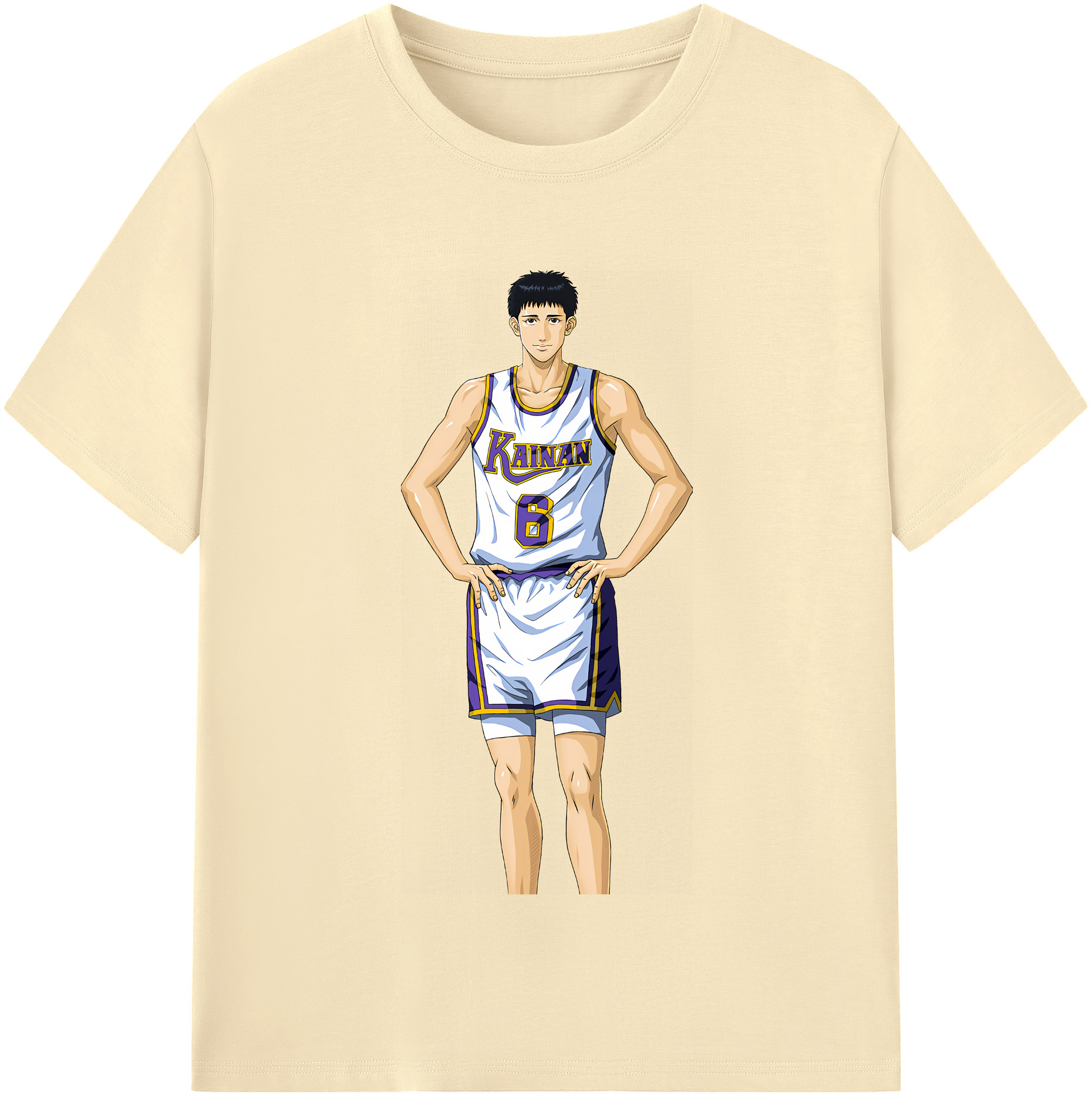 SLAM DUNK／スラムダンク 綿100％半袖Tシャツ（フロントプリント）