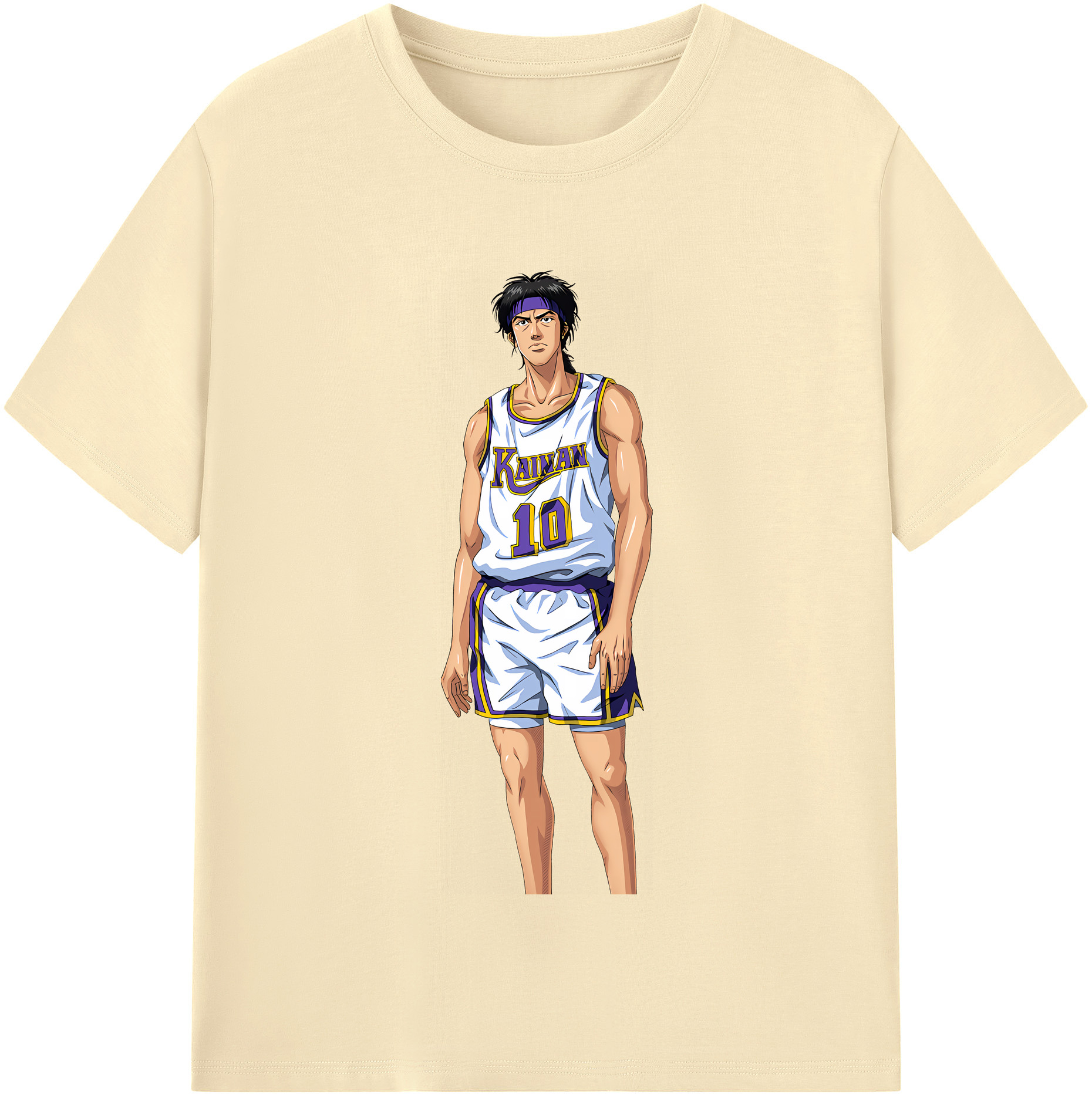 SLAM DUNK／スラムダンク 綿100％半袖Tシャツ（フロントプリント）