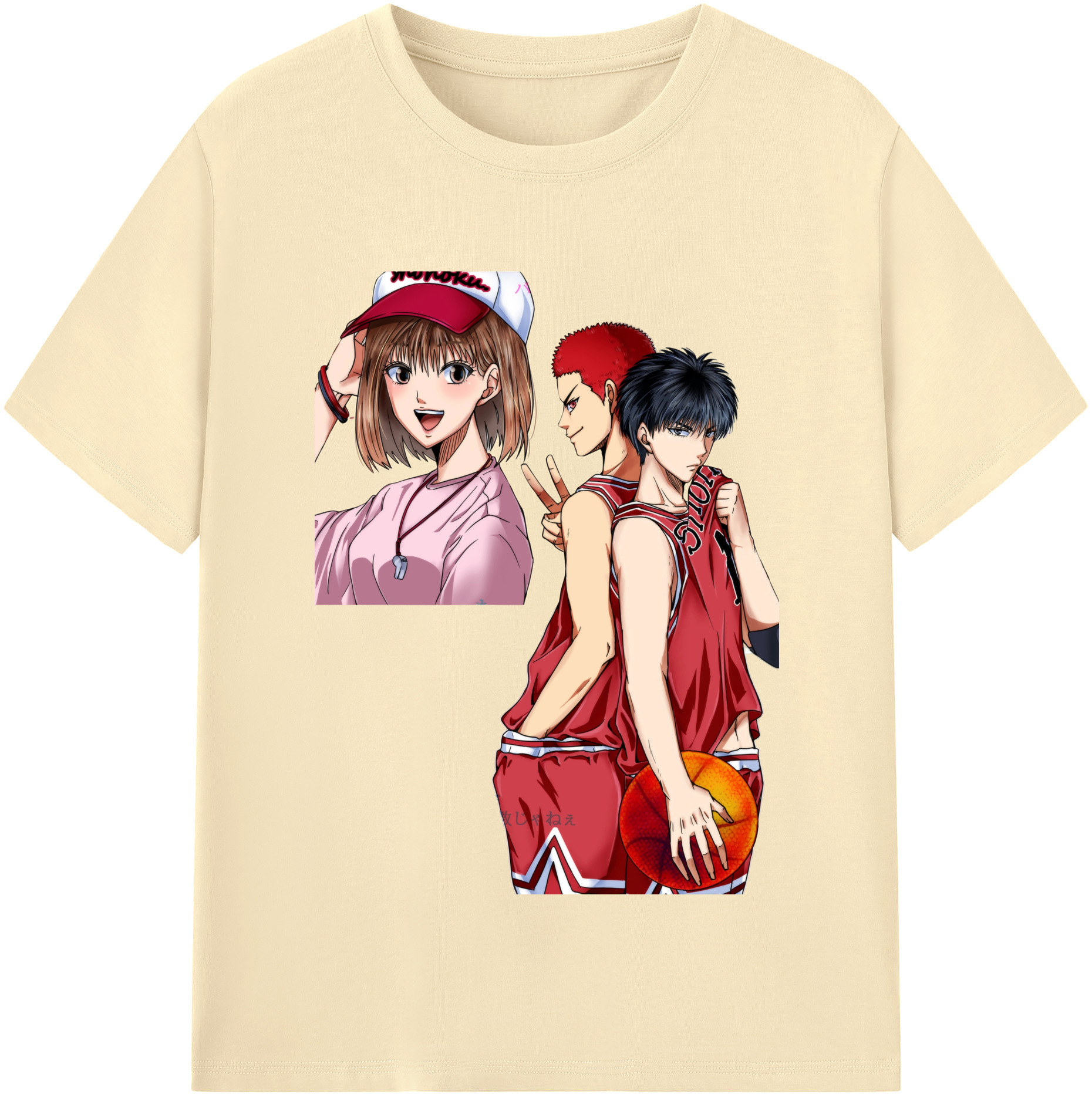 SLAM DUNK／スラムダンク 綿100％半袖Tシャツ（フロントプリント）