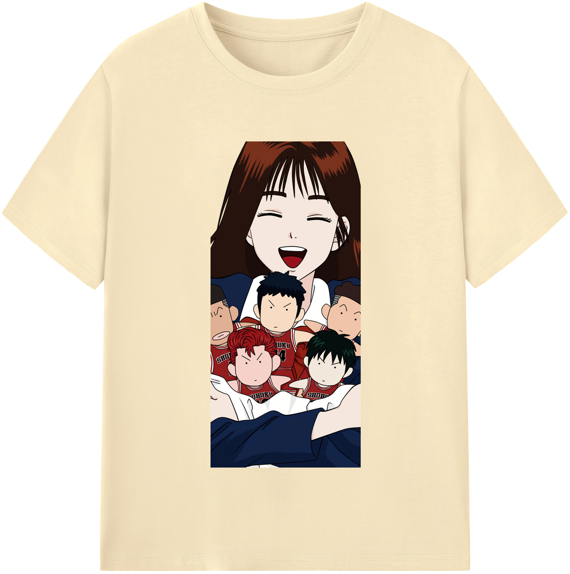 SLAM DUNK／スラムダンク 綿100％半袖Tシャツ（フロントプリント）