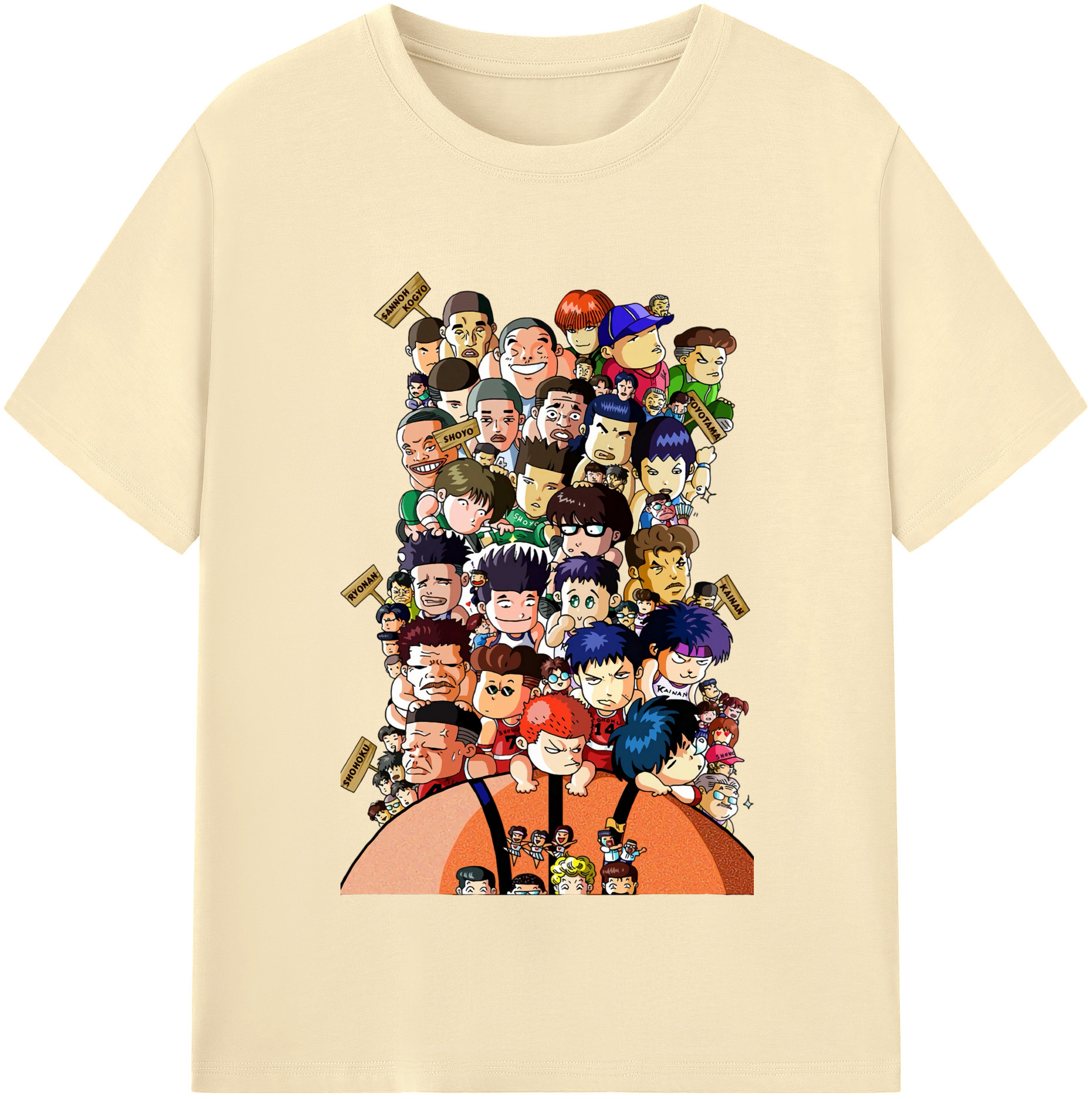 SLAM DUNK／スラムダンク 綿100％半袖Tシャツ（フロントプリント）