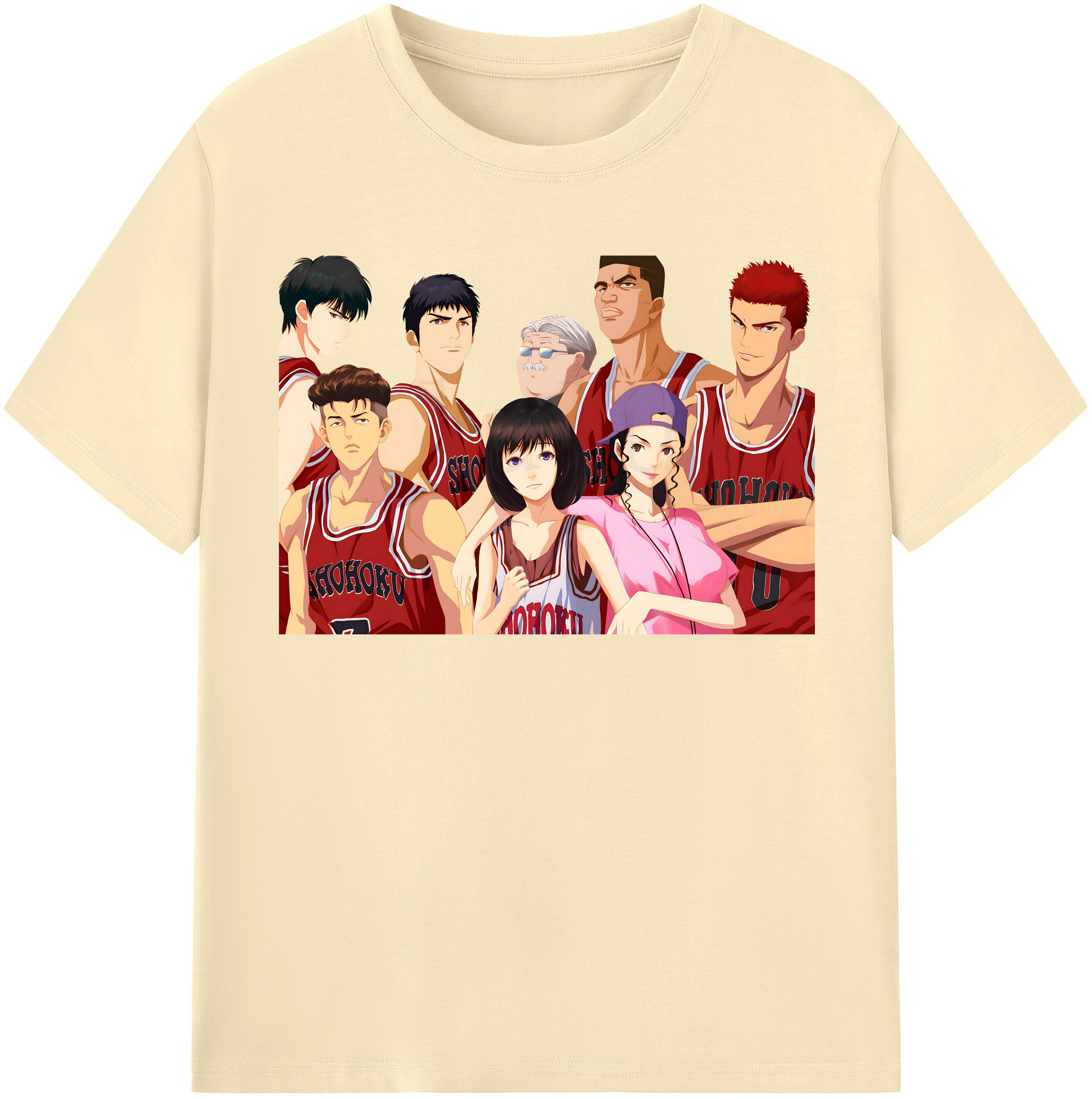 SLAM DUNK／スラムダンク 綿100％半袖Tシャツ（フロントプリント）
