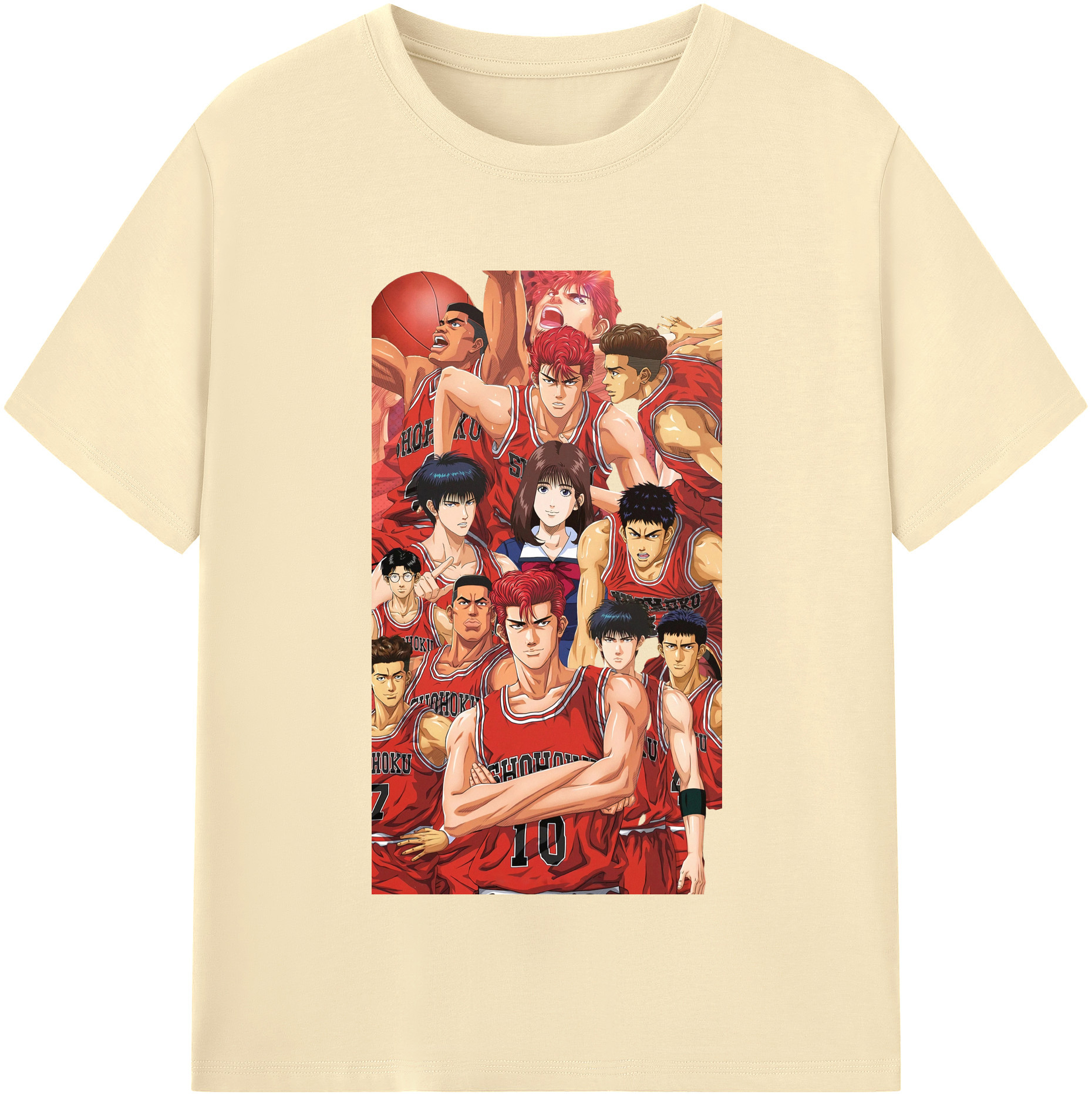 SLAM DUNK／スラムダンク 綿100％半袖Tシャツ（フロントプリント）