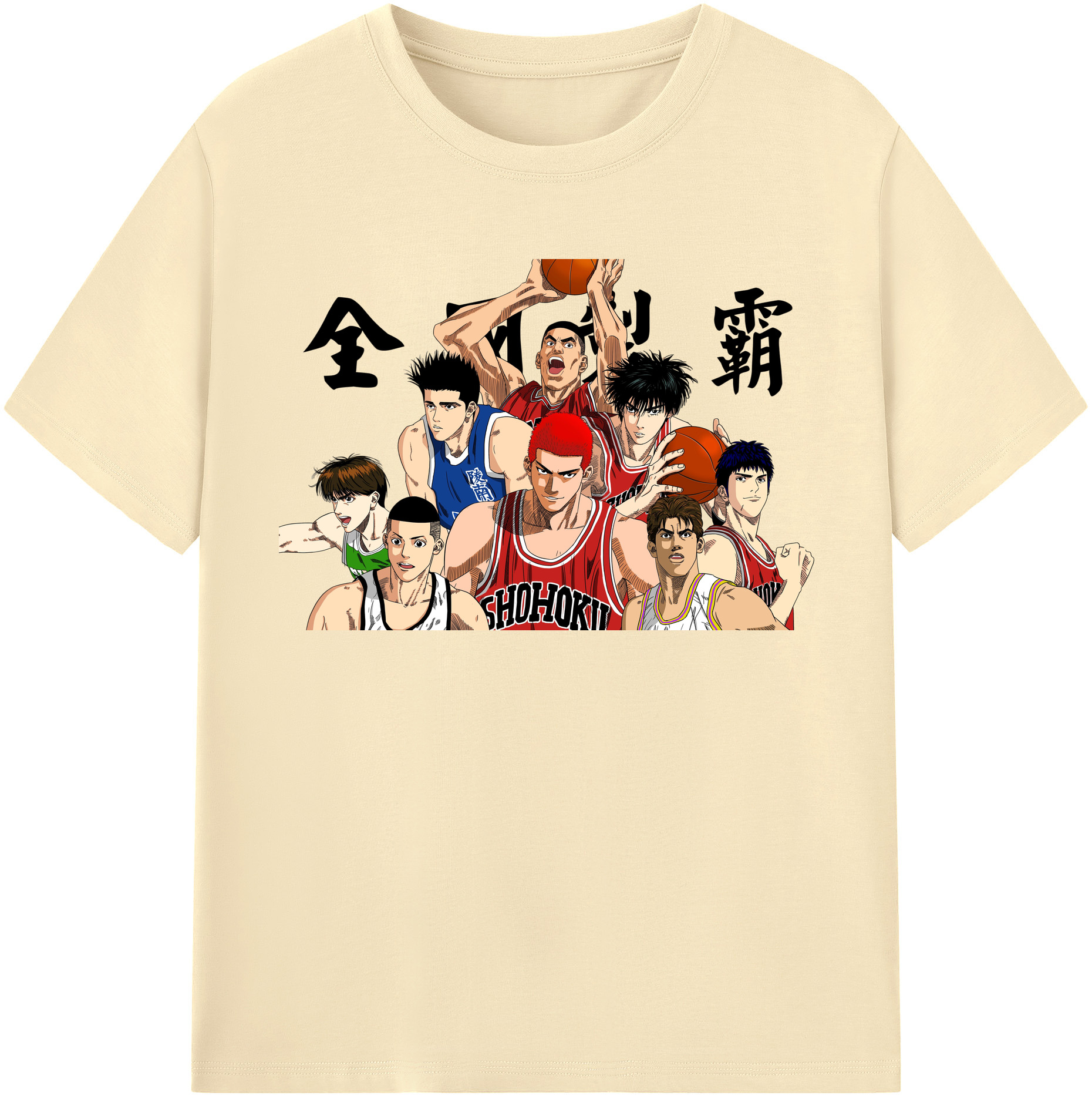 SLAM DUNK／スラムダンク 綿100％半袖Tシャツ（フロントプリント）