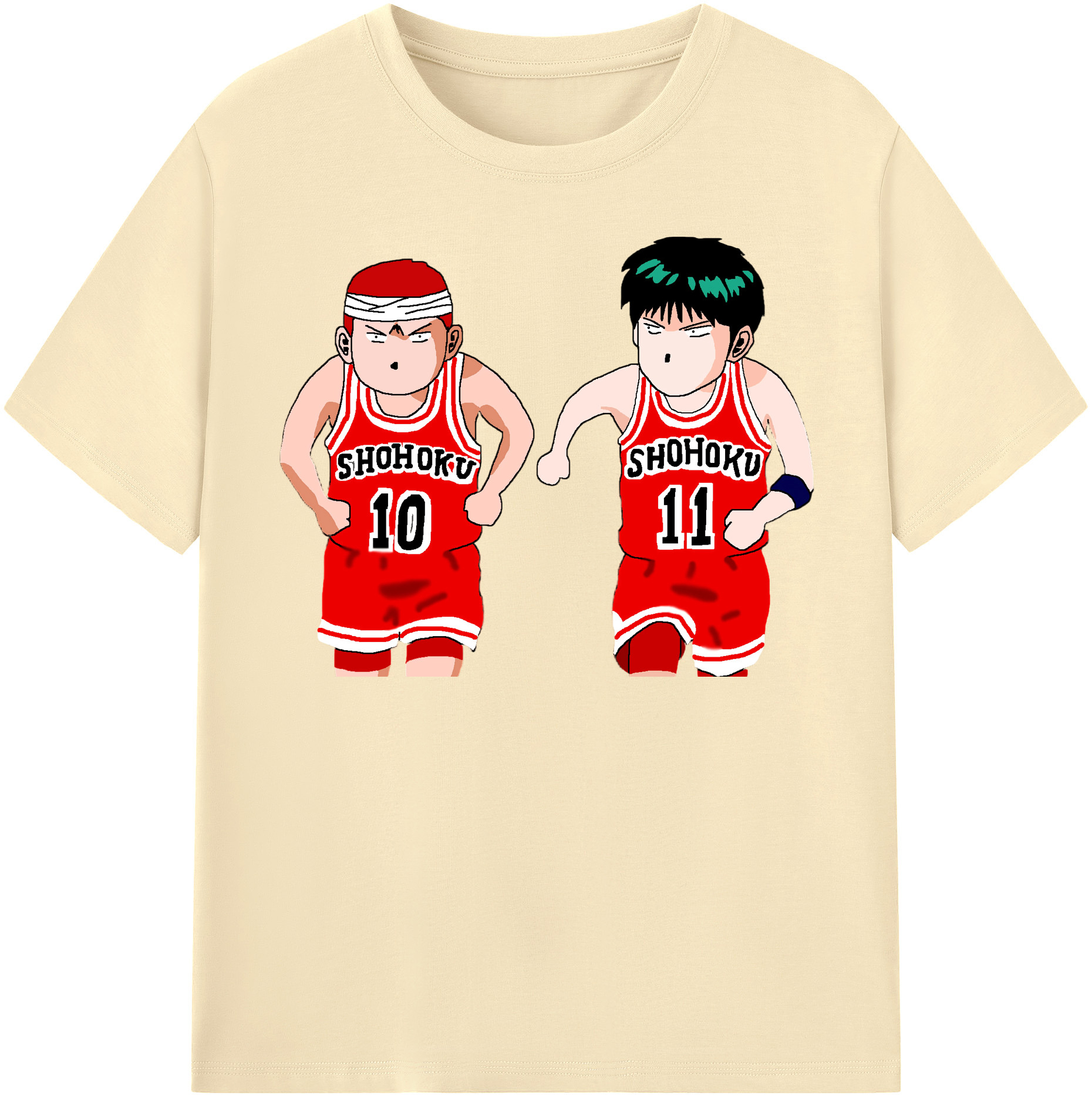 SLAM DUNK／スラムダンク 綿100％半袖Tシャツ（フロントプリント）