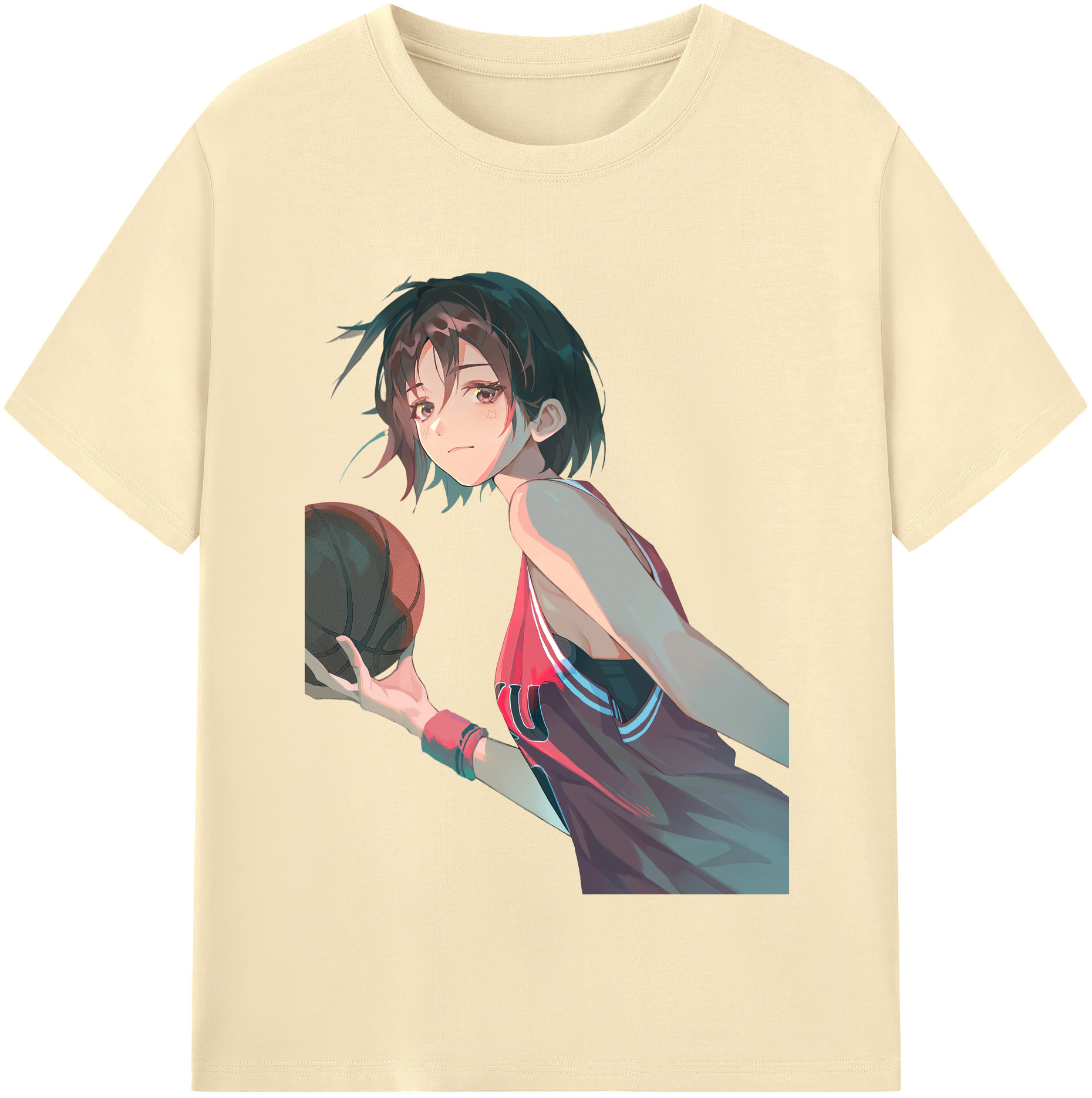 SLAM DUNK／スラムダンク 綿100％半袖Tシャツ（フロントプリント）