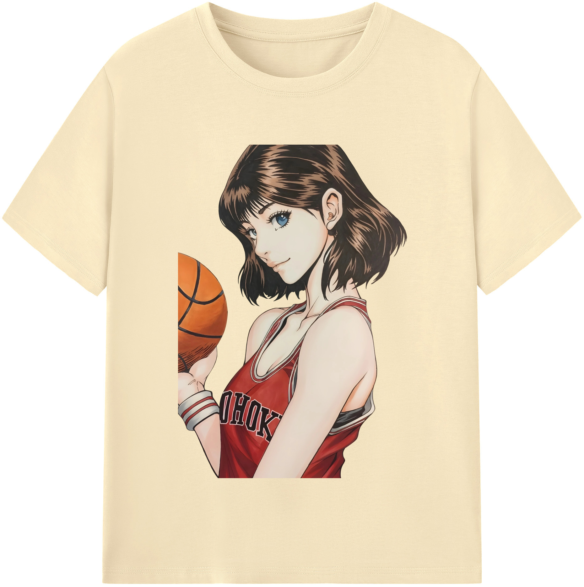 SLAM DUNK／スラムダンク 綿100％半袖Tシャツ（フロントプリント）