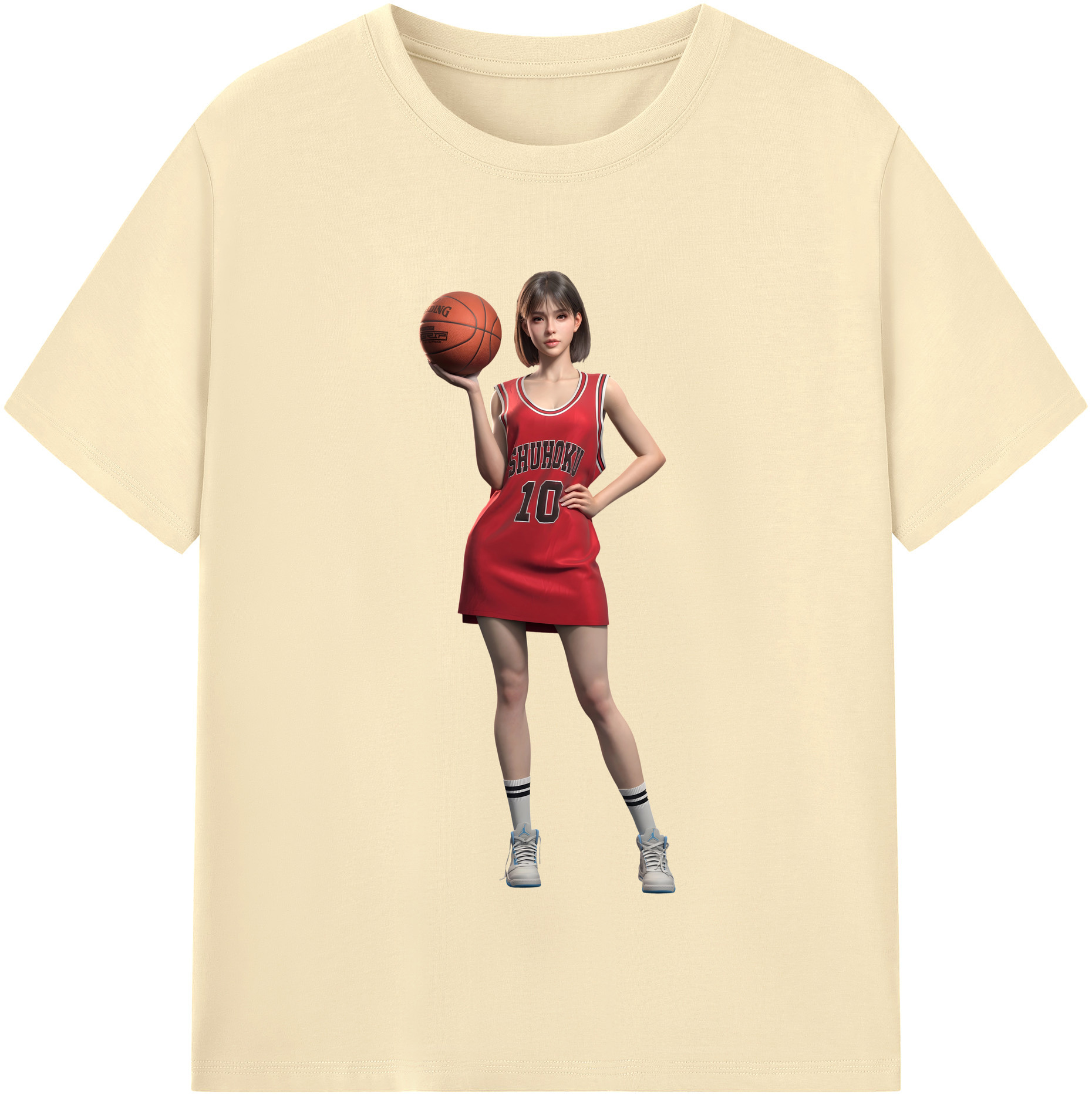 SLAM DUNK／スラムダンク 綿100％半袖Tシャツ（フロントプリント）