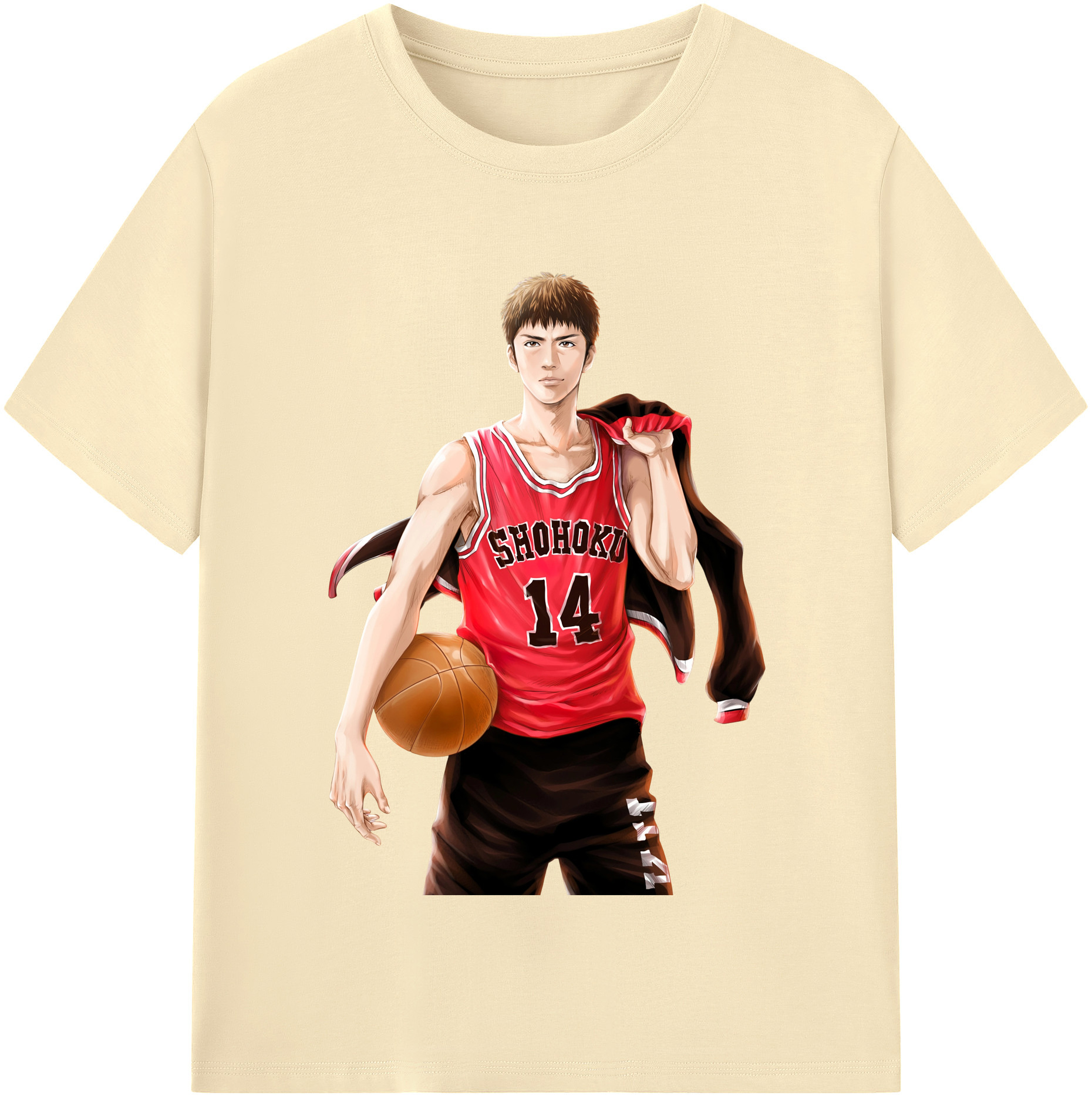 SLAM DUNK／スラムダンク 綿100％半袖Tシャツ（フロントプリント）