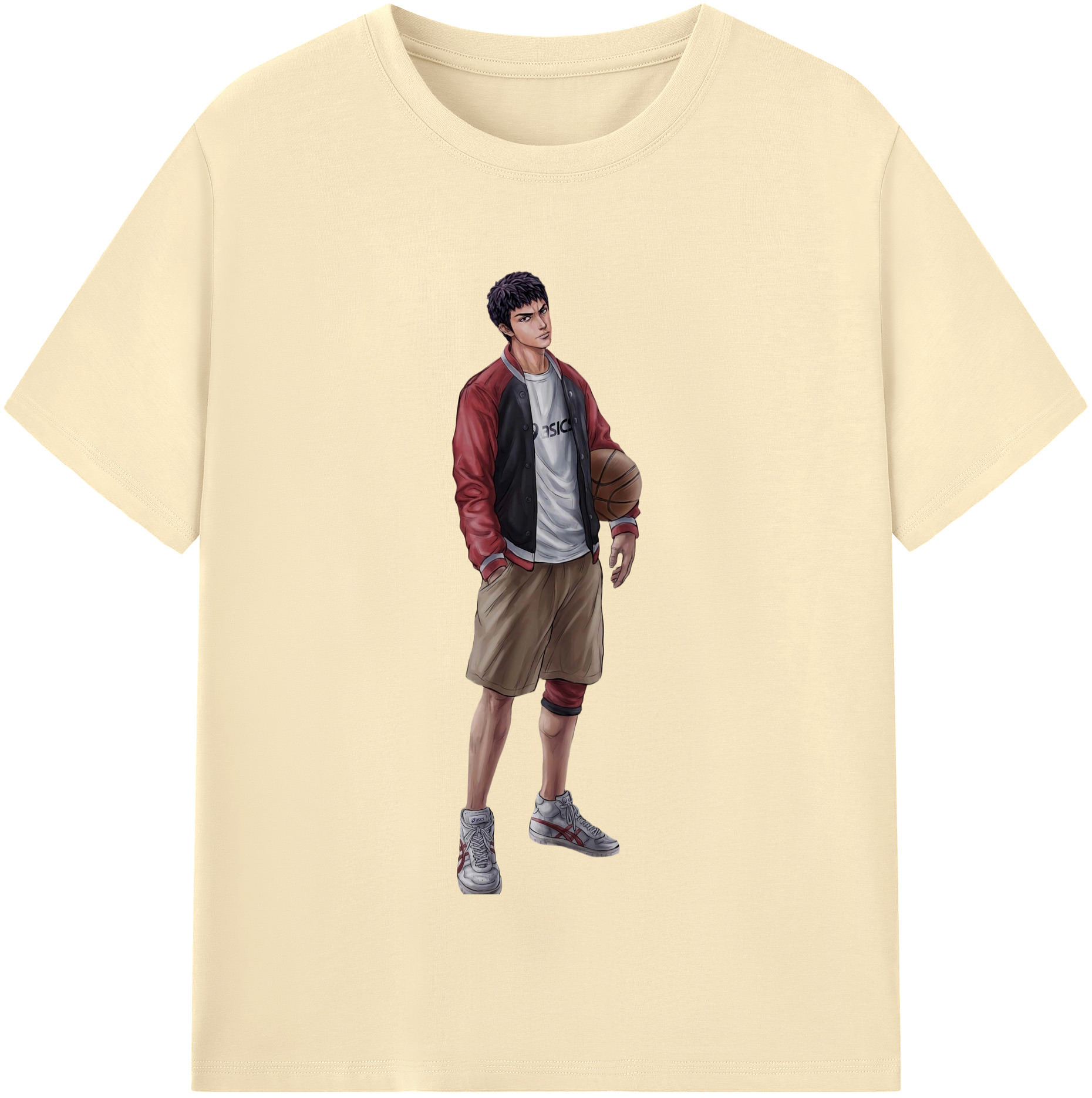 SLAM DUNK／スラムダンク 綿100％半袖Tシャツ（フロントプリント）