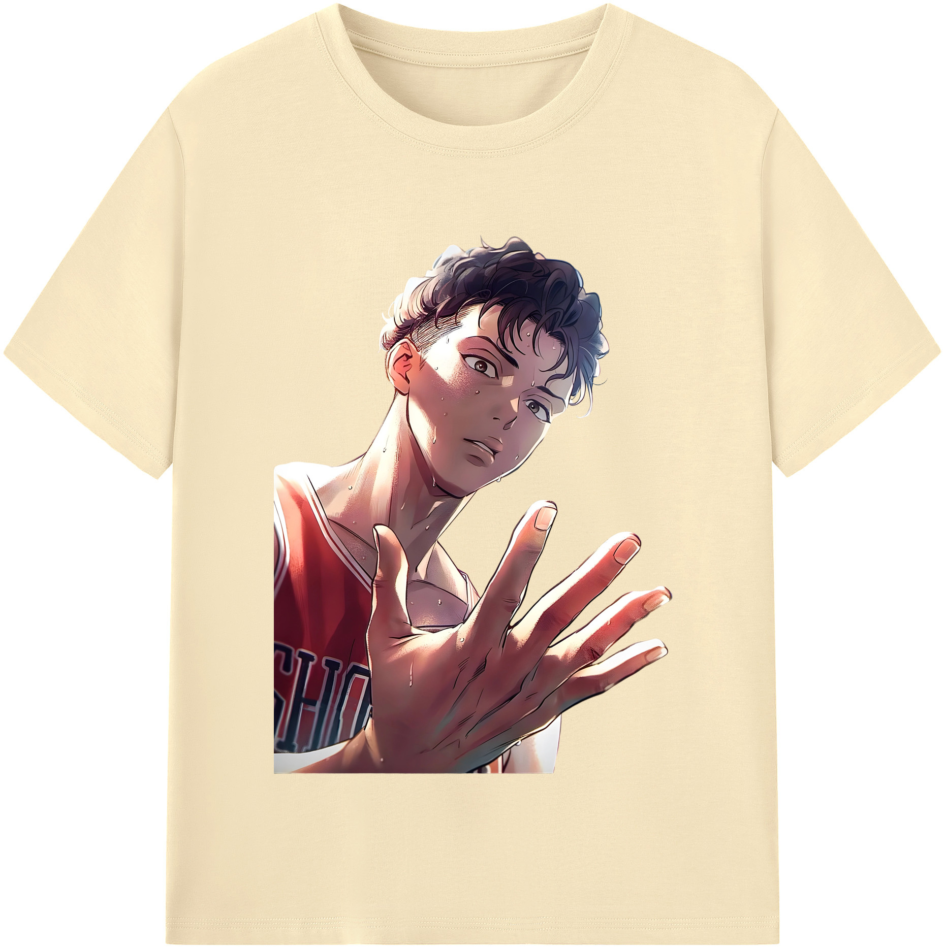 SLAM DUNK／スラムダンク 綿100％半袖Tシャツ（フロントプリント）