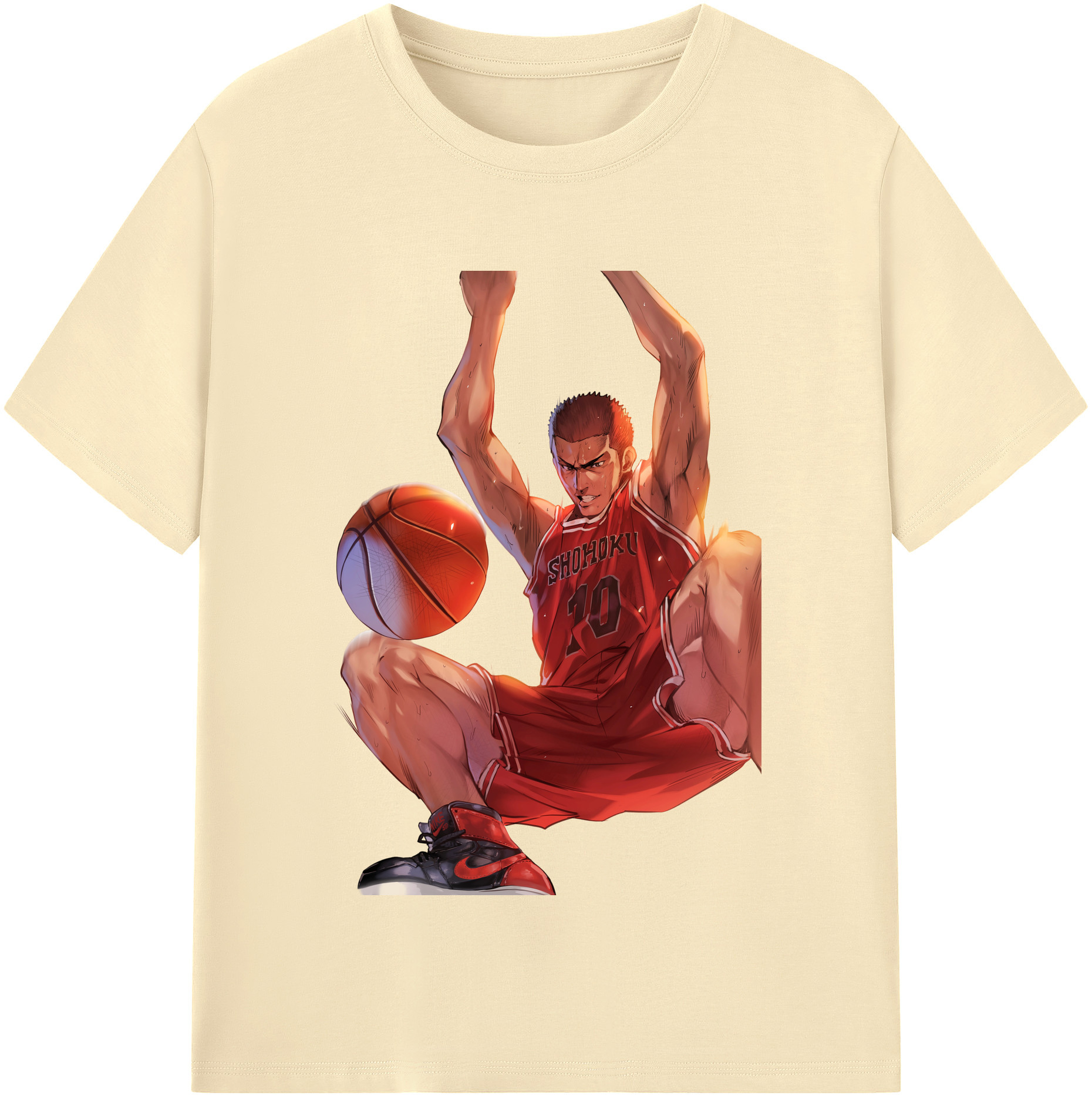 SLAM DUNK／スラムダンク 綿100％半袖Tシャツ（フロントプリント）