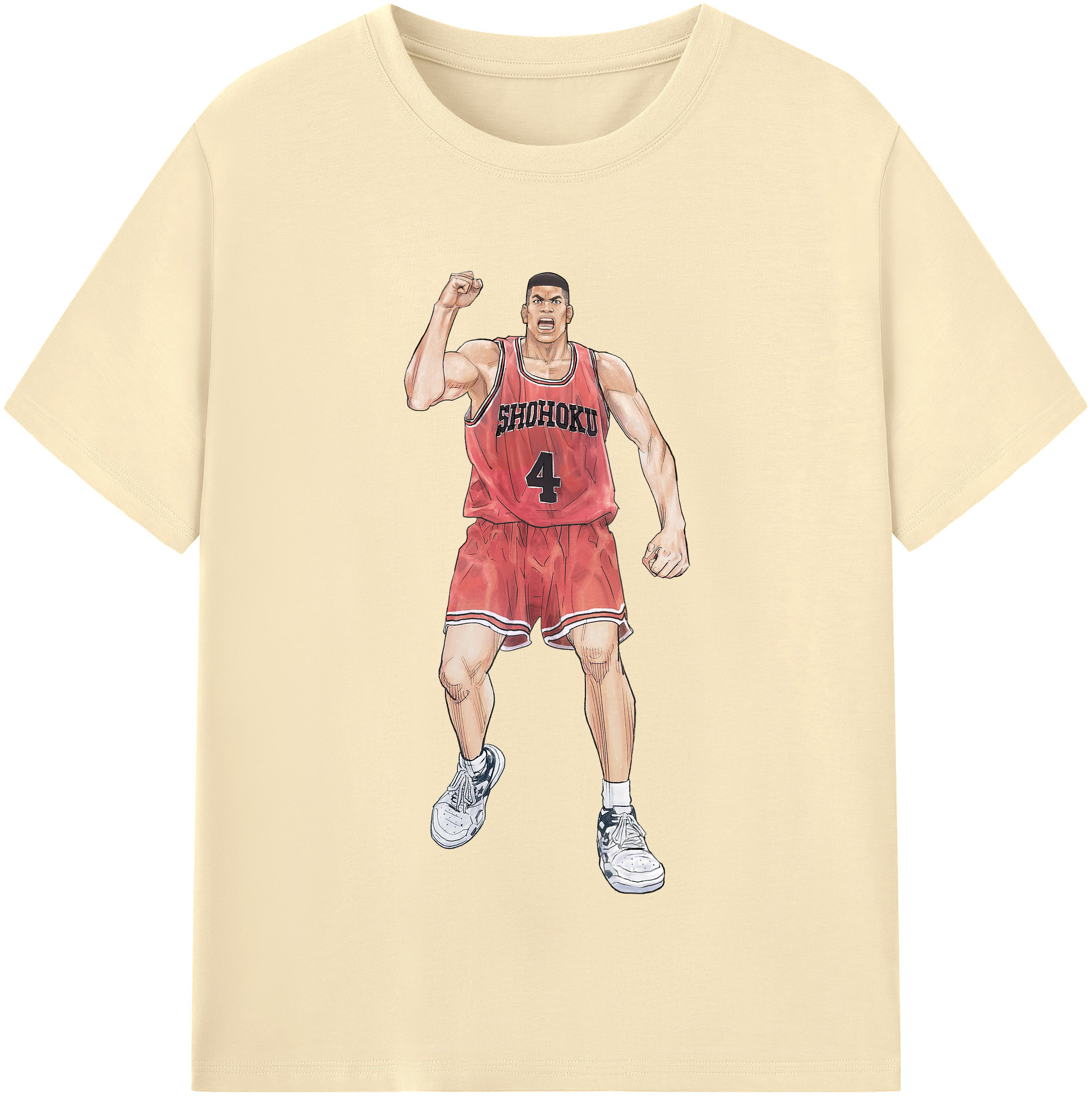 SLAM DUNK／スラムダンク 綿100％半袖Tシャツ（フロントプリント）