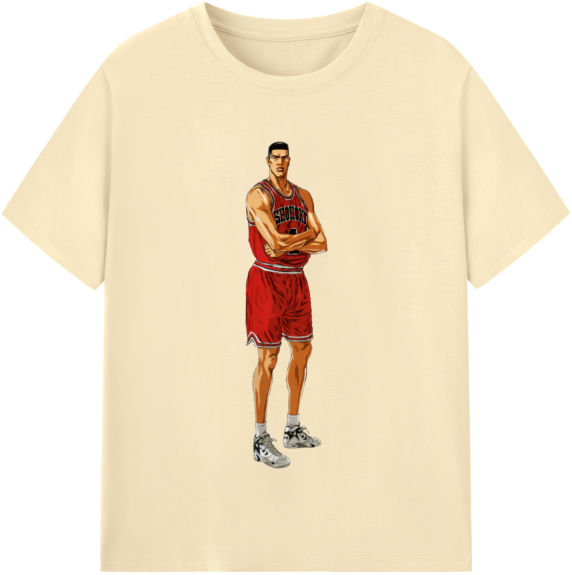 SLAM DUNK／スラムダンク 綿100％半袖Tシャツ（フロントプリント）