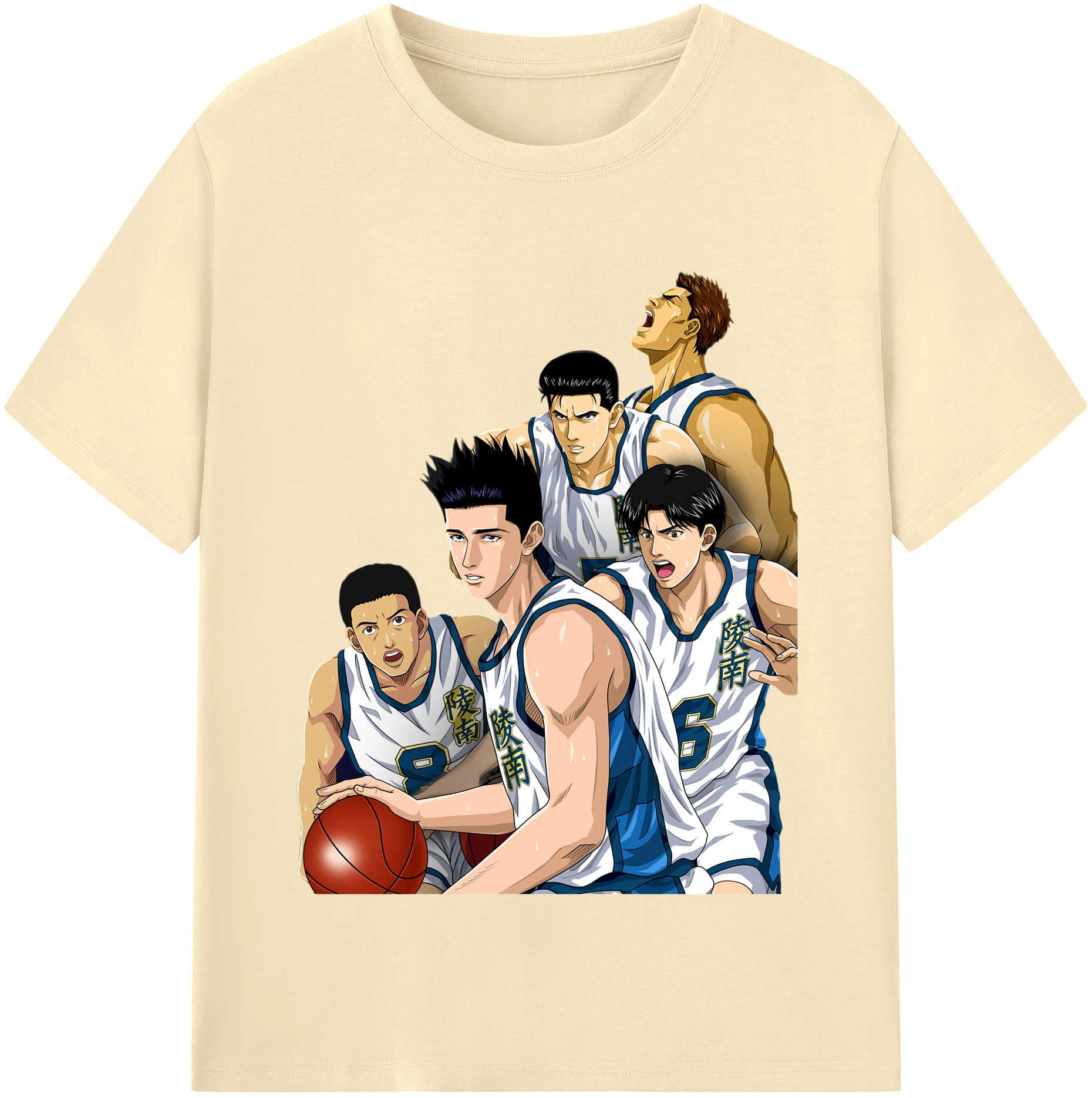 SLAM DUNK／スラムダンク 綿100％半袖Tシャツ（フロントプリント）