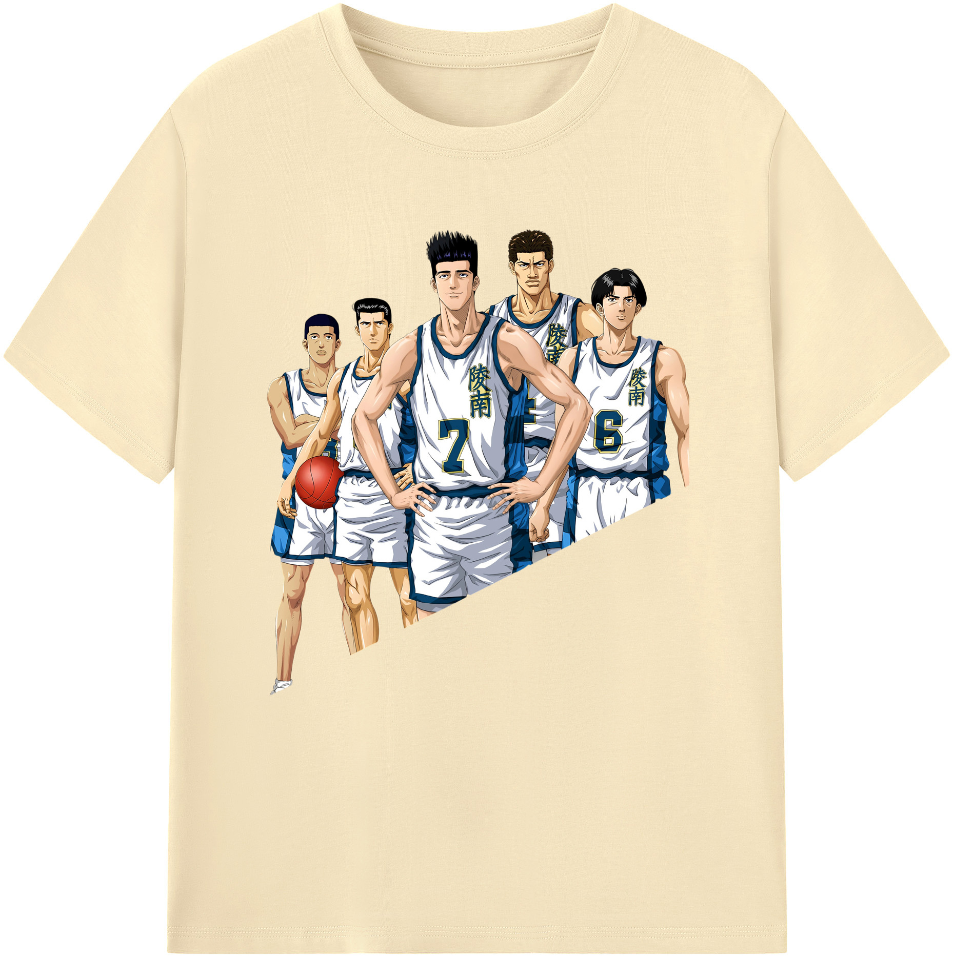 SLAM DUNK／スラムダンク 綿100％半袖Tシャツ（フロントプリント）