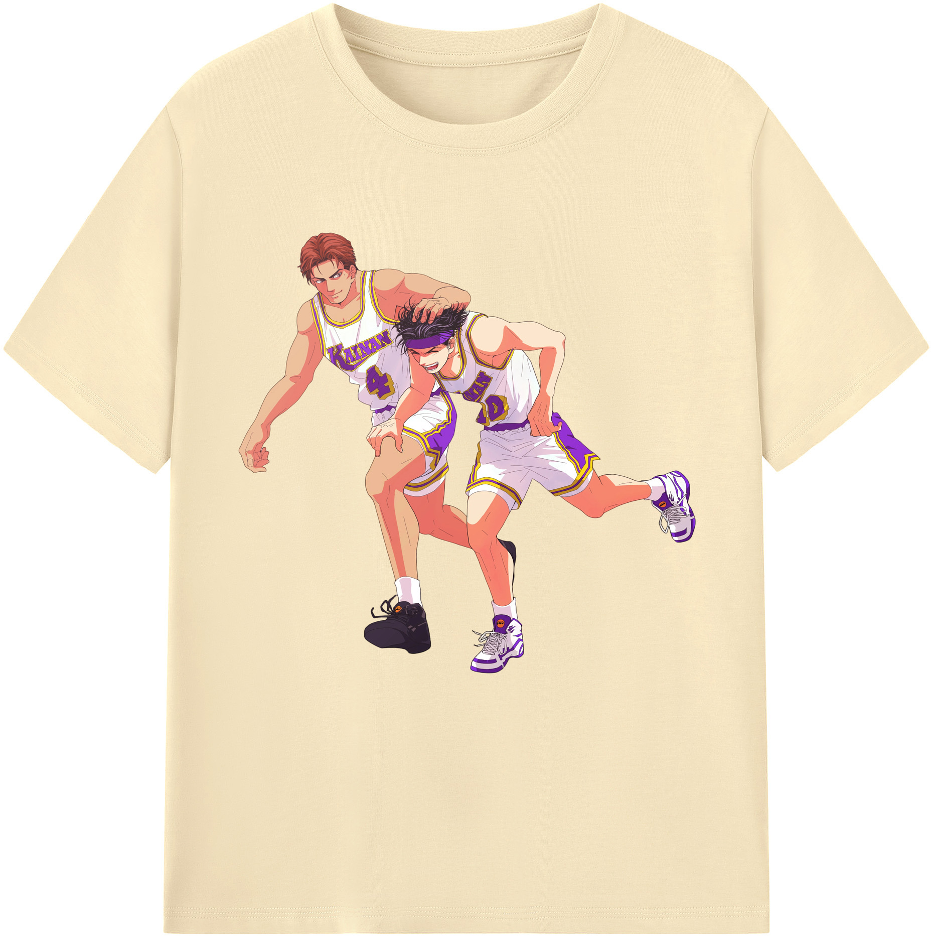 SLAM DUNK／スラムダンク 綿100％半袖Tシャツ（フロントプリント）