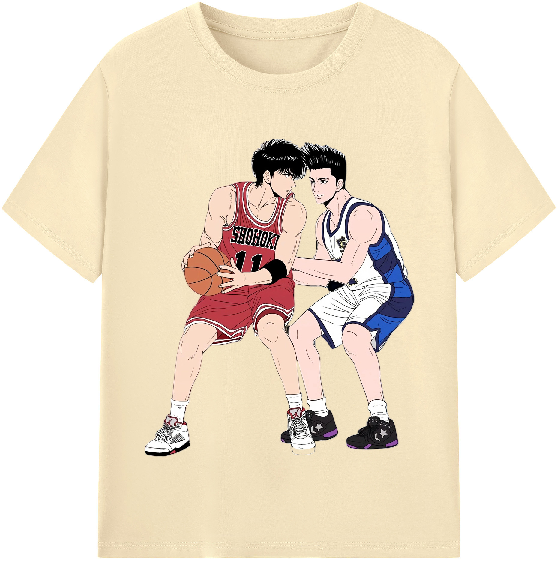 SLAM DUNK／スラムダンク 綿100％半袖Tシャツ（フロントプリント）