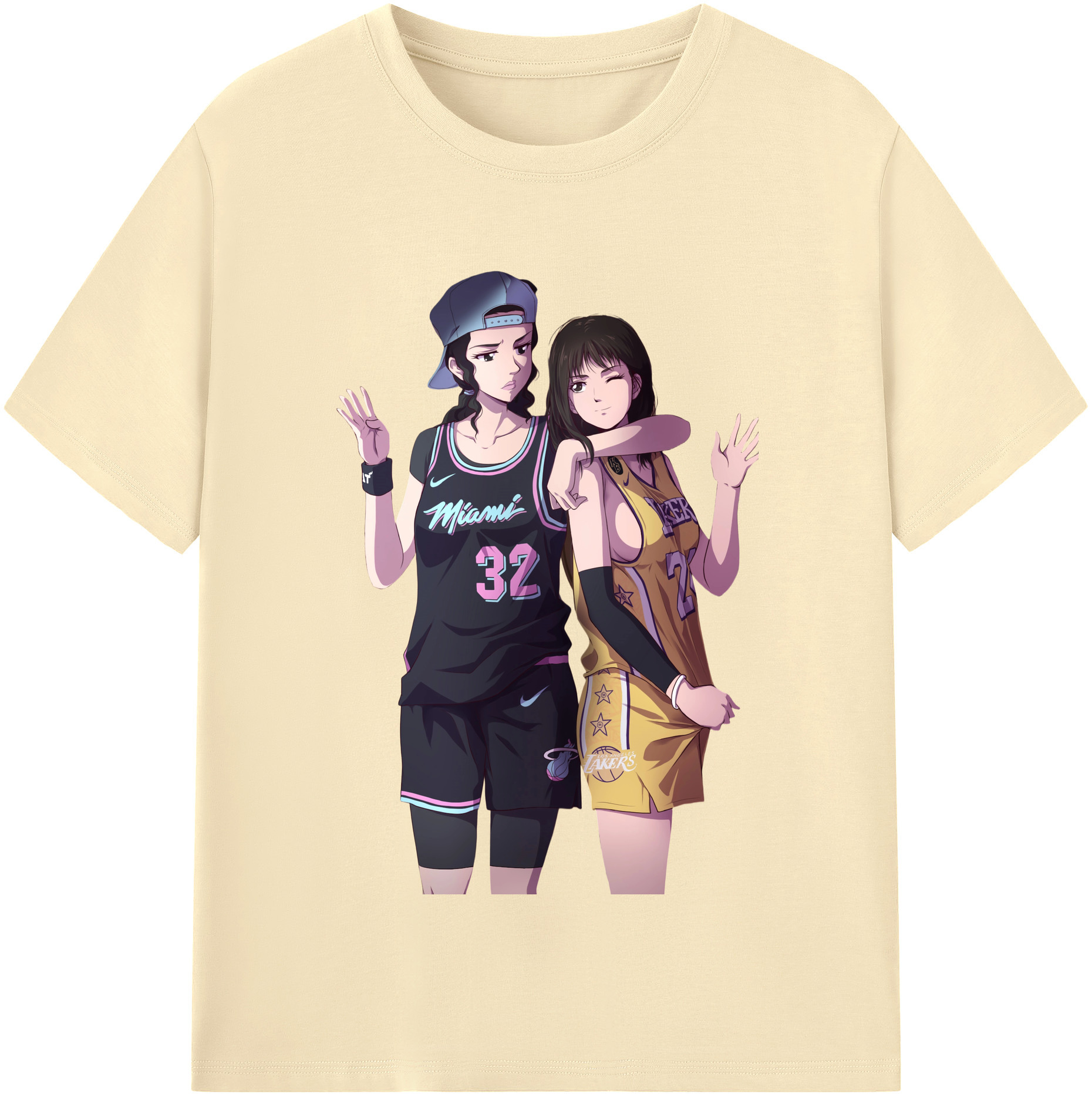 SLAM DUNK／スラムダンク 綿100％半袖Tシャツ（フロントプリント）