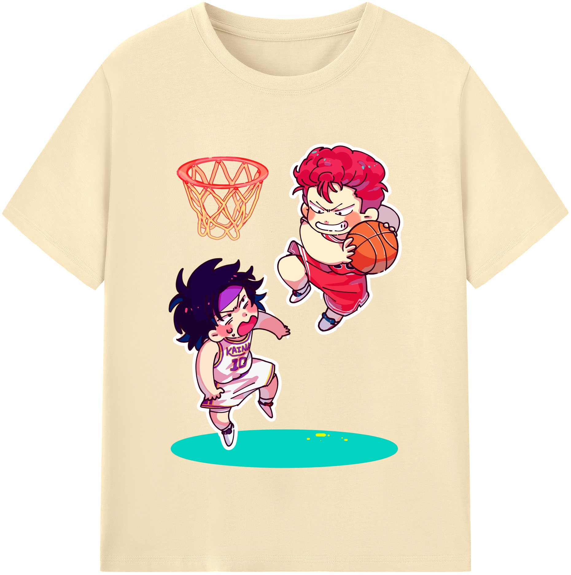（画像用） SLAM DUNK／スラムダンク 綿100％半袖Tシャツ（フロントプリント）