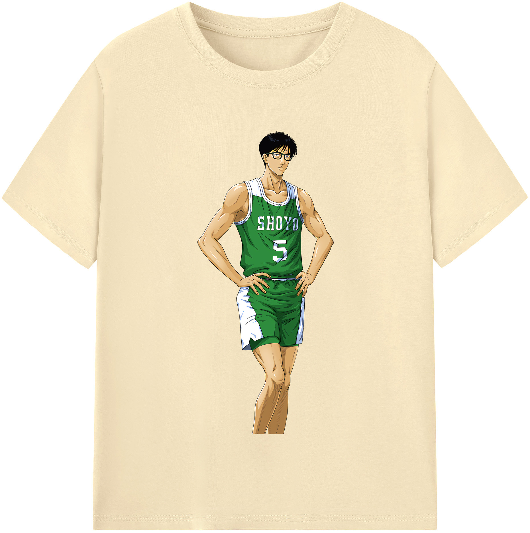 SLAM DUNK／スラムダンク 綿100％半袖Tシャツ（フロントプリント）
