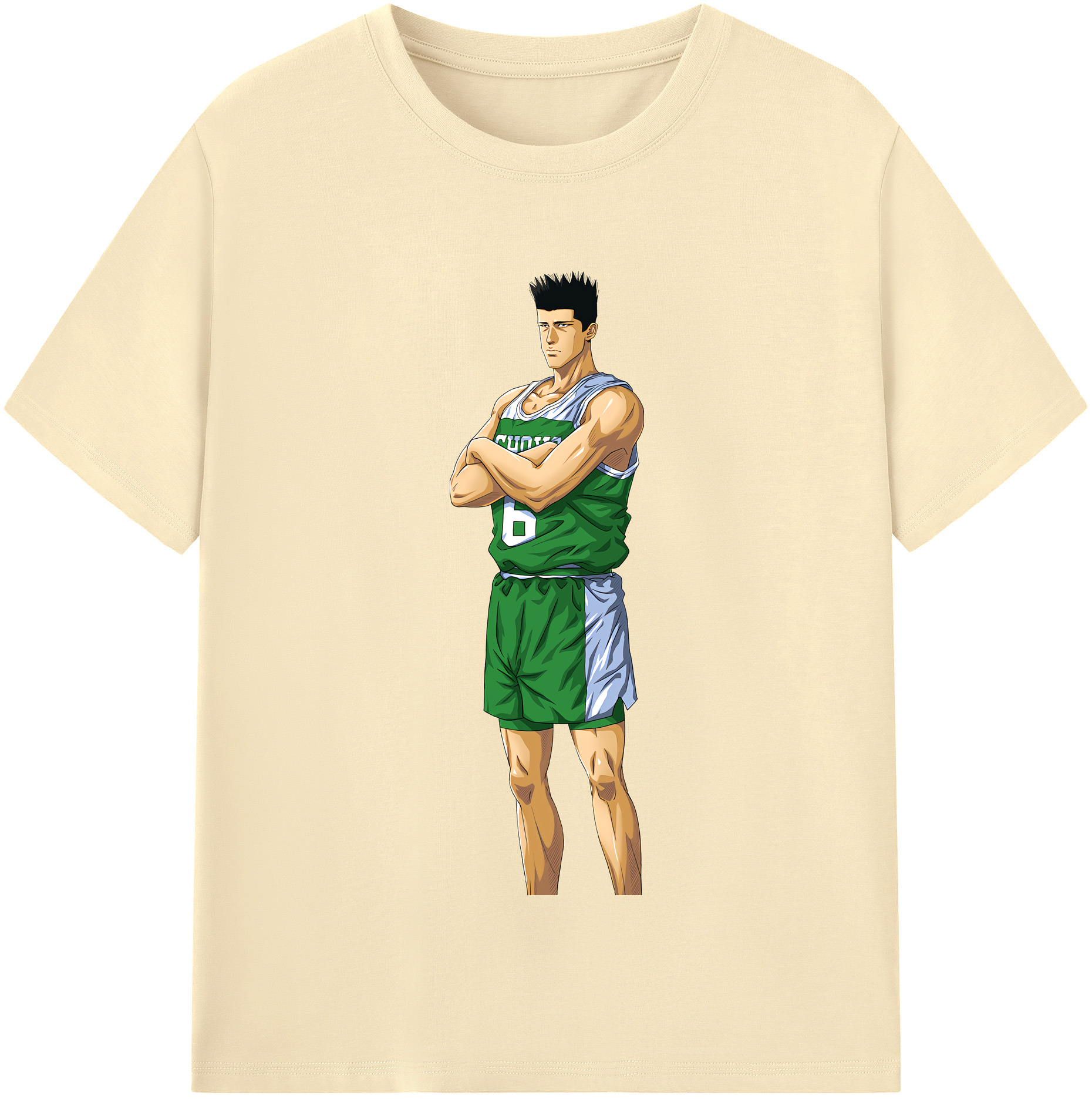 SLAM DUNK／スラムダンク 綿100％半袖Tシャツ（フロントプリント）