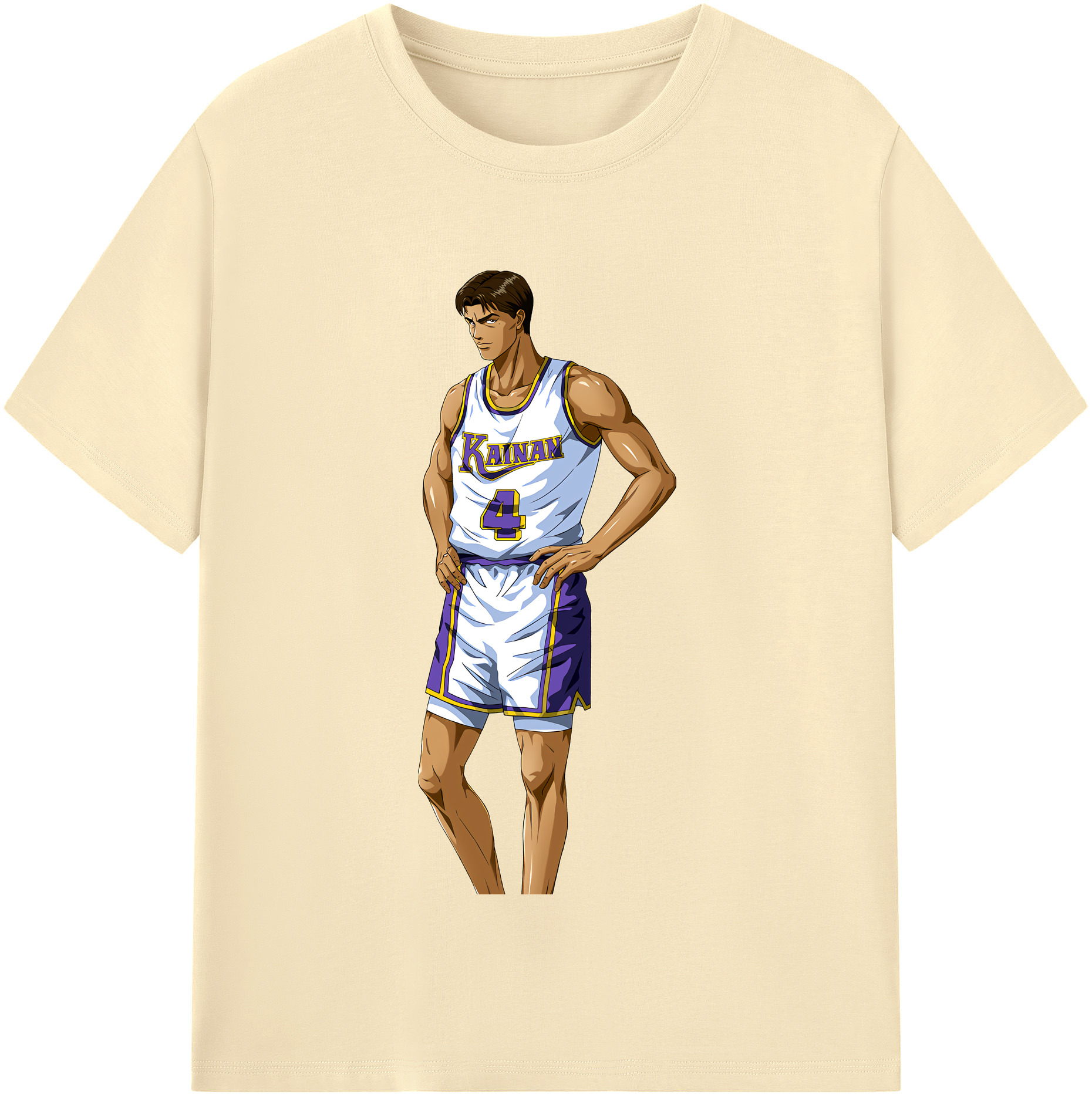 SLAM DUNK／スラムダンク 綿100％半袖Tシャツ（フロントプリント）