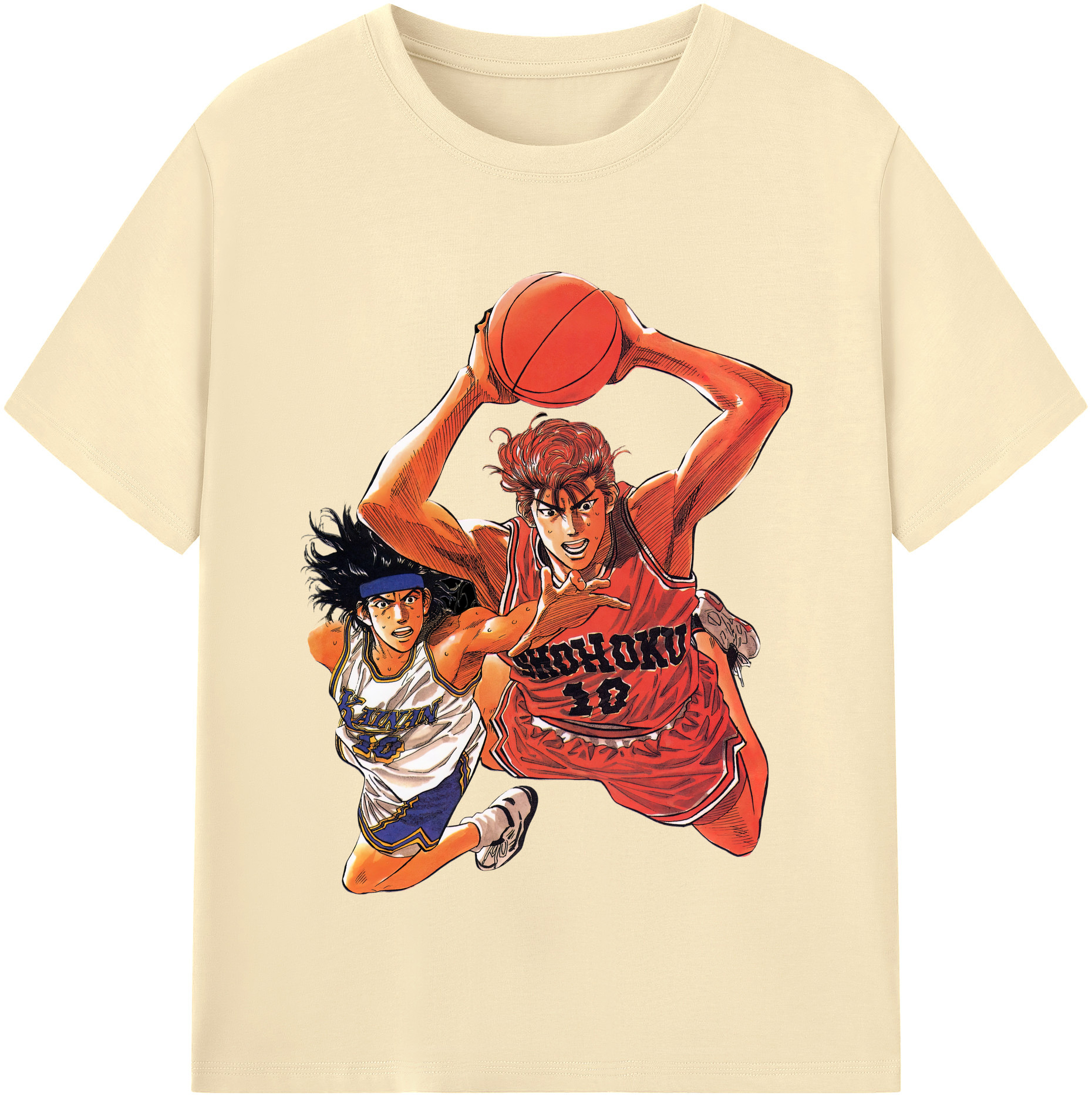 SLAM DUNK／スラムダンク 綿100％半袖Tシャツ（フロントプリント）